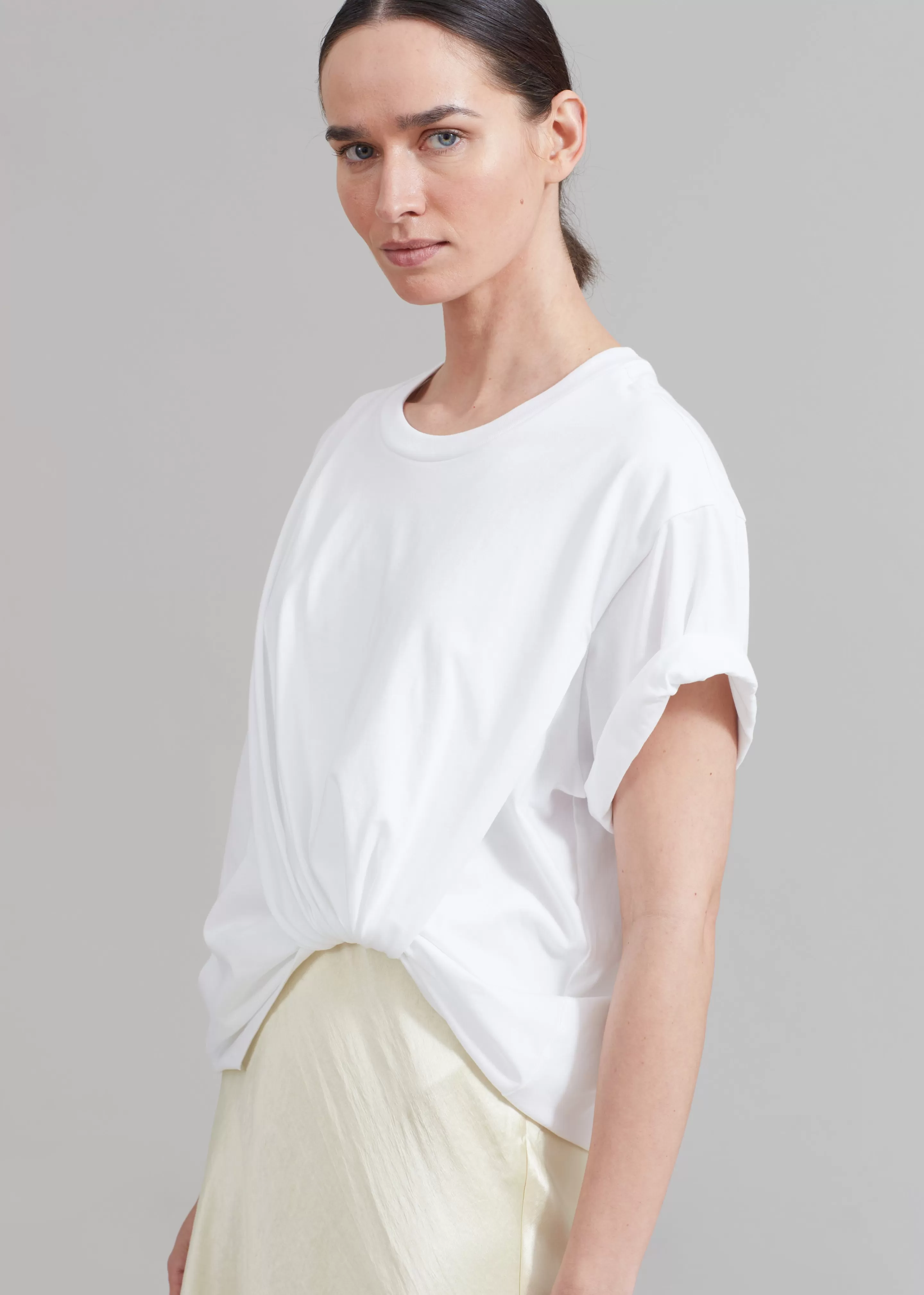 Dresses | The Frankie Shop 3.1 Phillip Lim Draped T-Shirt Slip Combo Dress White-Butter Multi