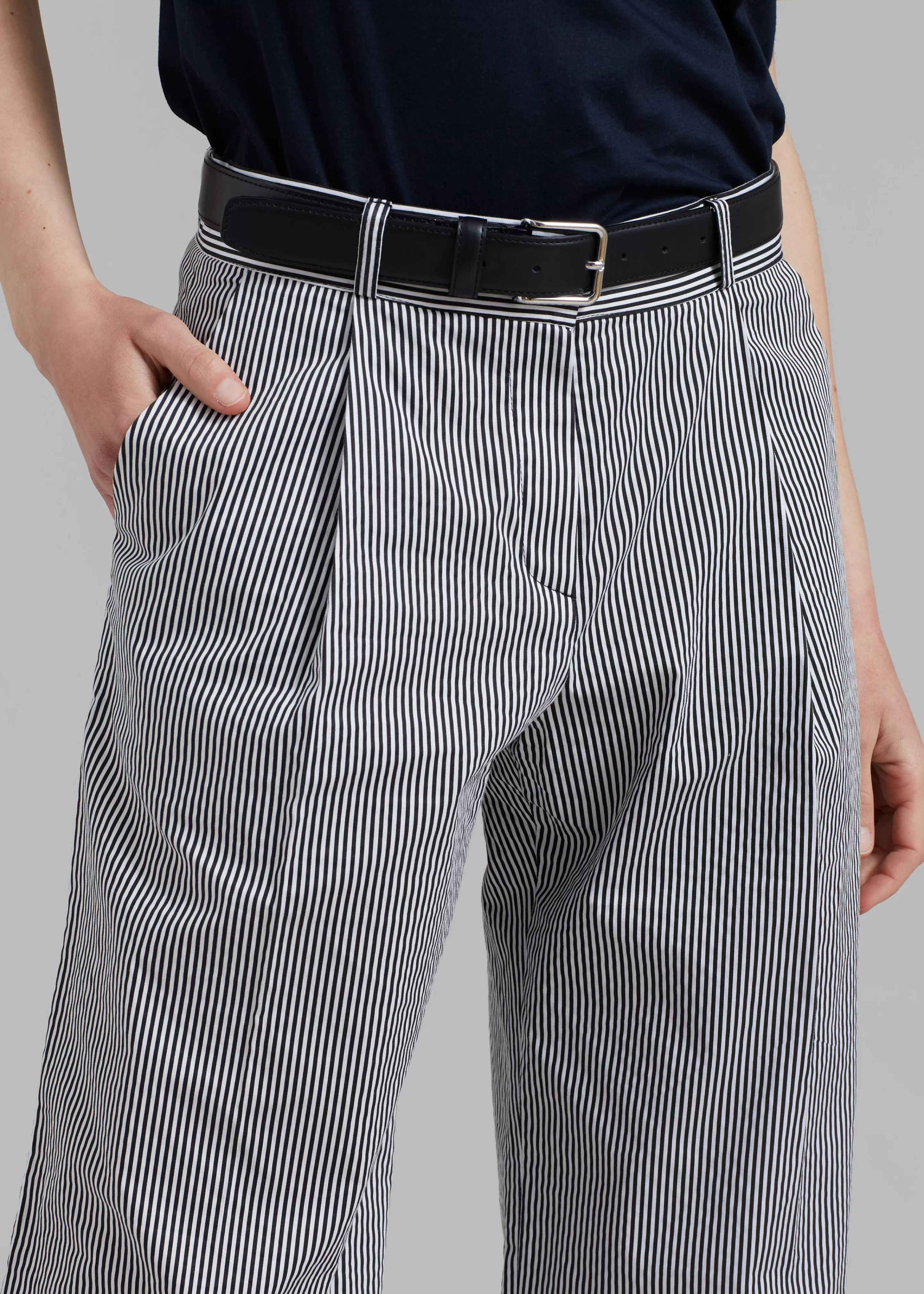 Bottoms | The Frankie Shop Addison Pants Black Stripe