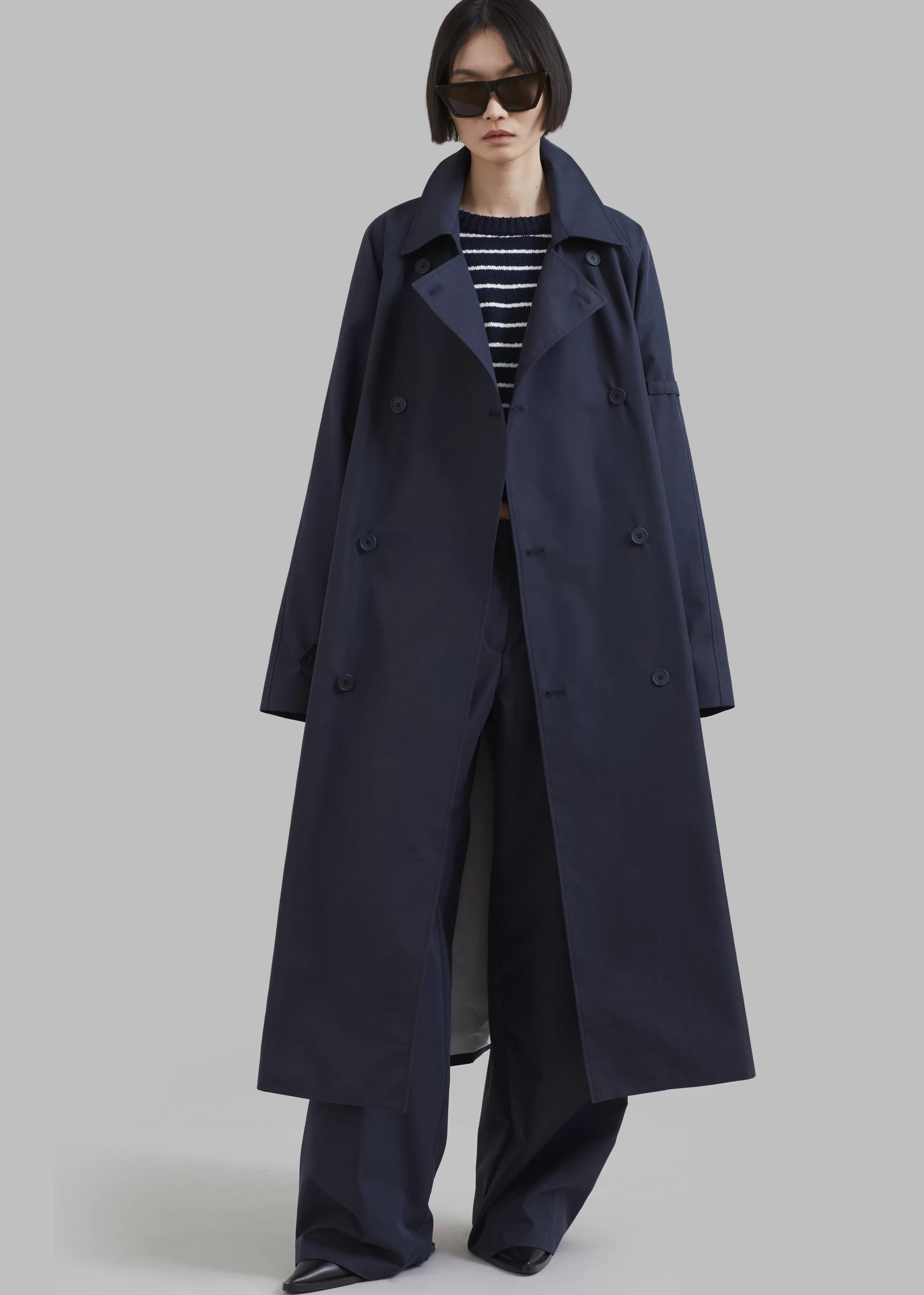 Outerwear | The Frankie Shop Anderson Trench Coat Dark Navy