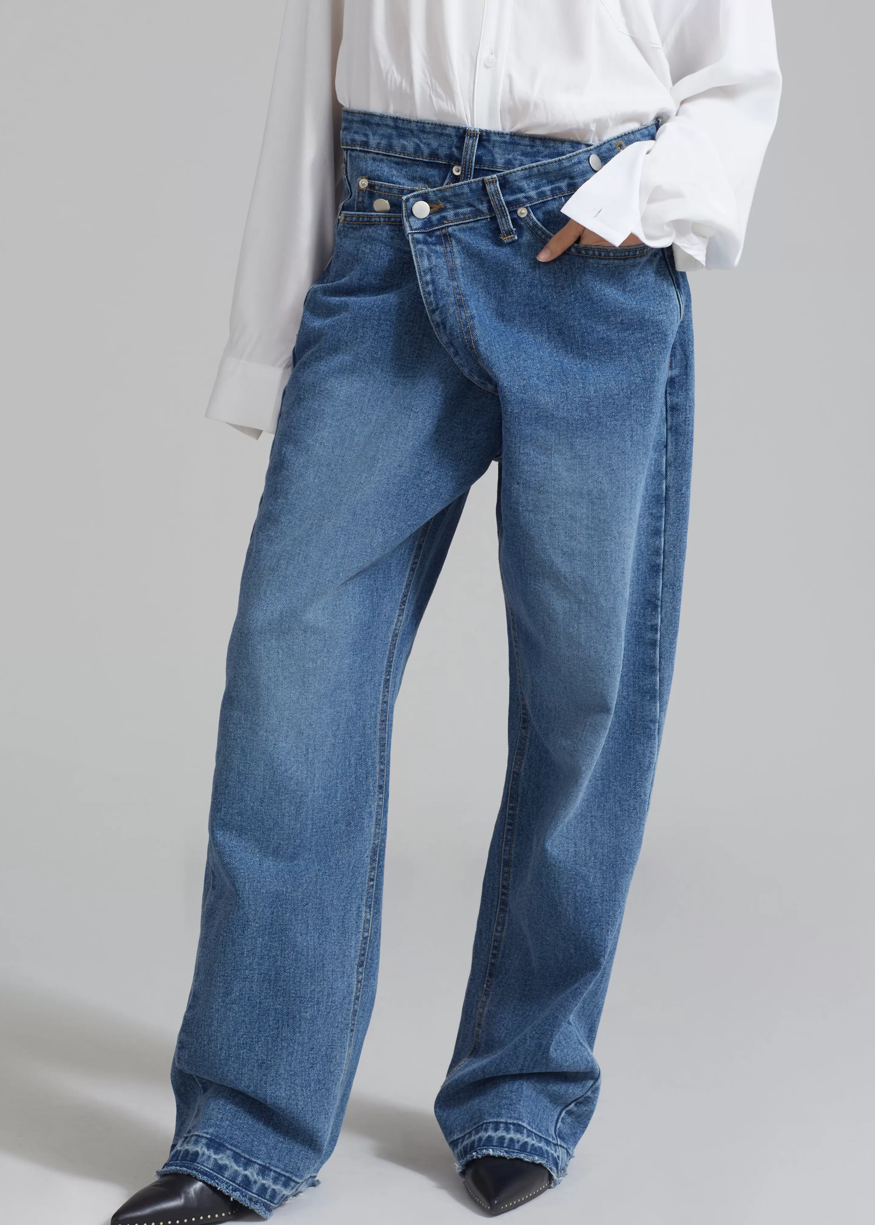 Bottoms | The Frankie Shop Andrea Denim Pants Medium Wash