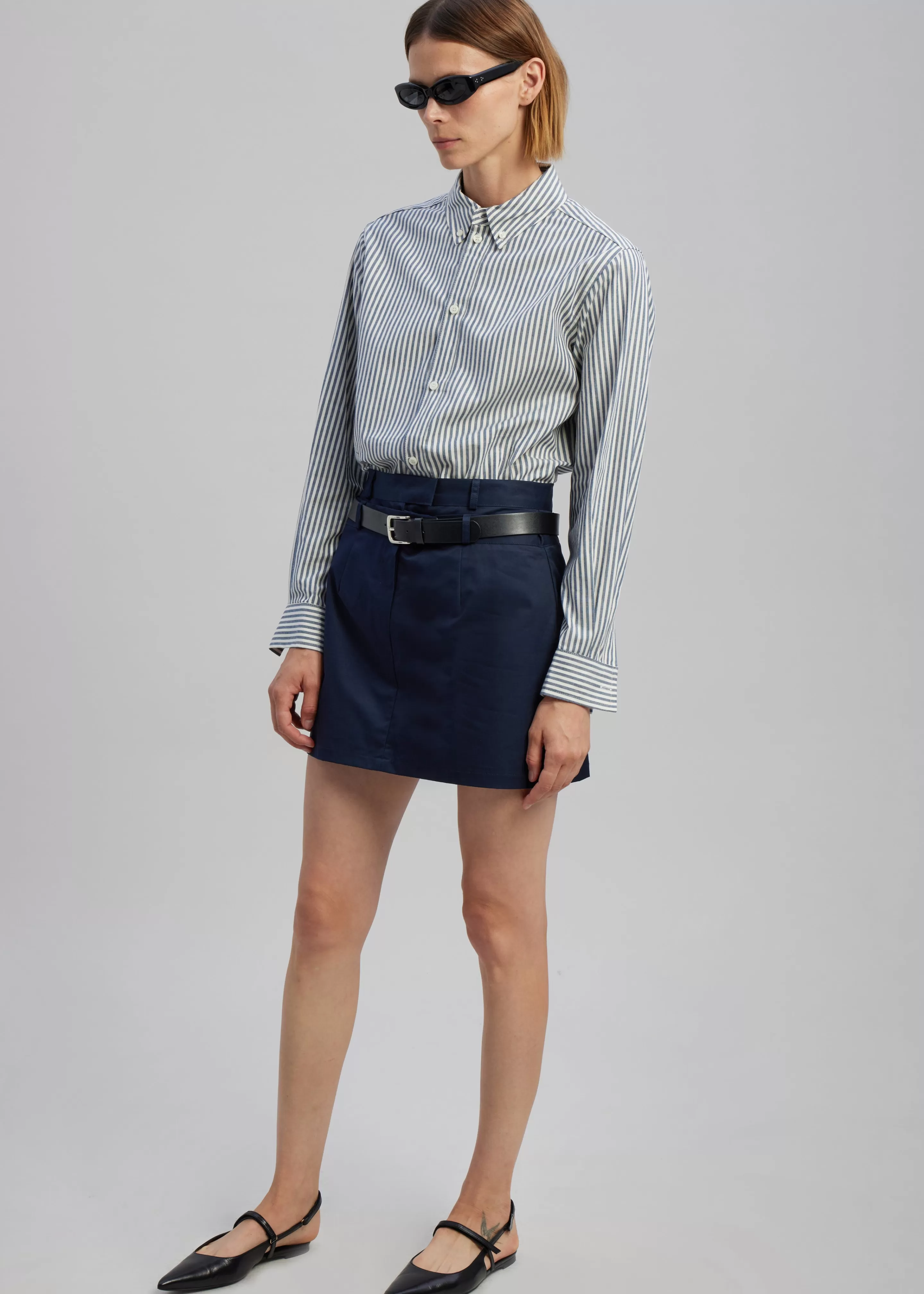 Bottoms | The Frankie Shop Anita Mini Skirt Navy