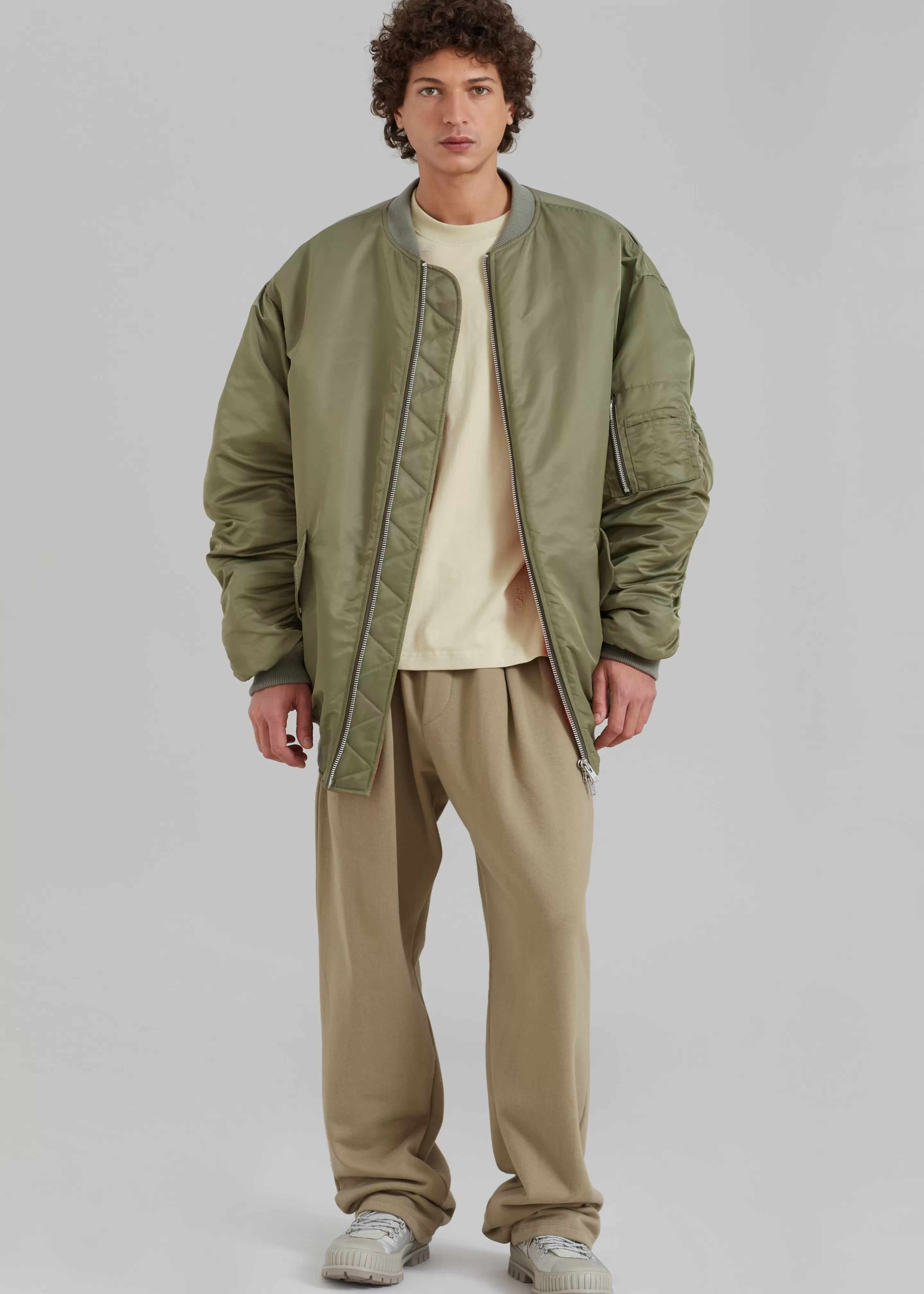 Outerwear | The Frankie Shop Antwan Oversized Bomber Green