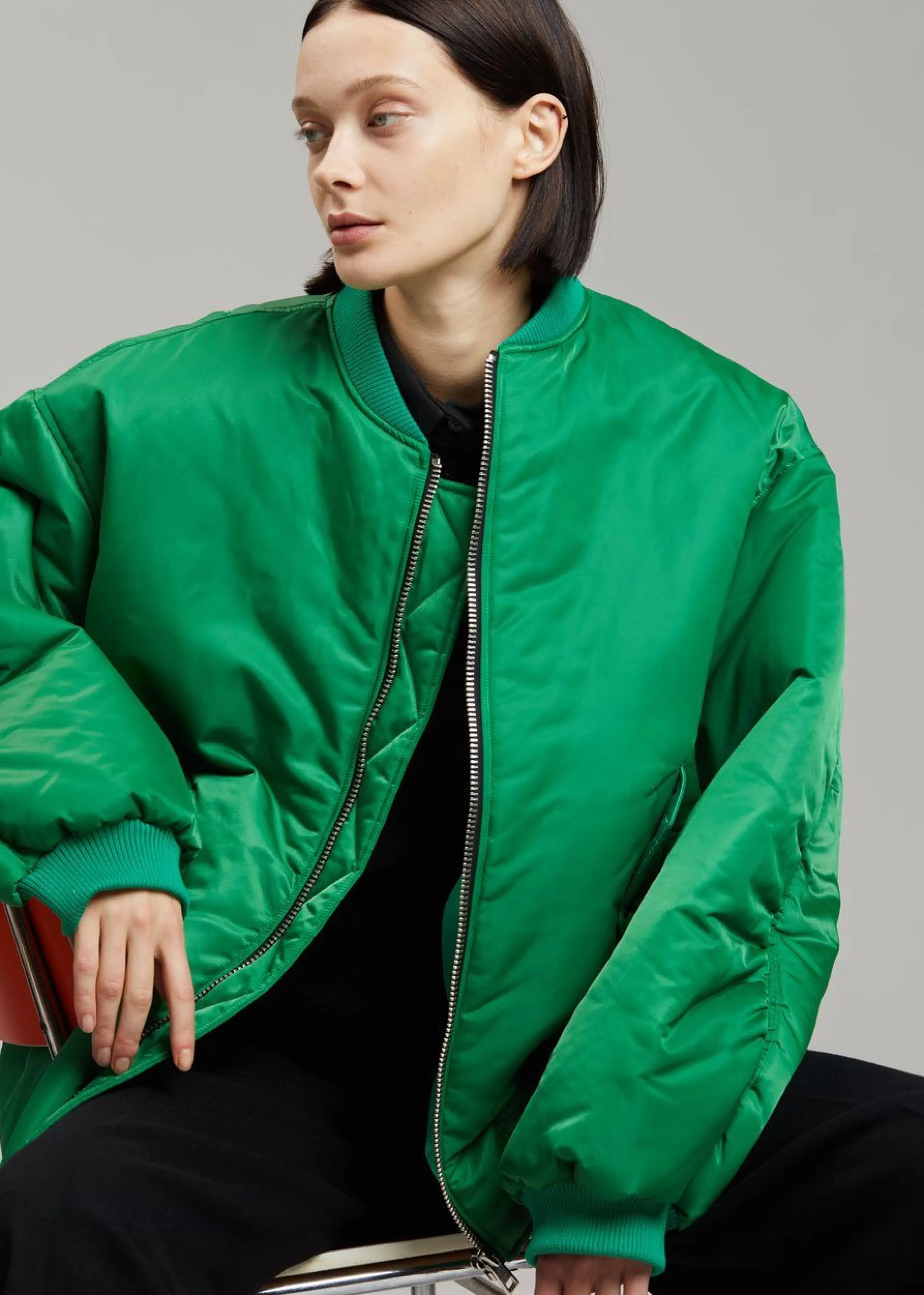 Outerwear | The Frankie Shop Astra Bomber Jacket Kelly Green