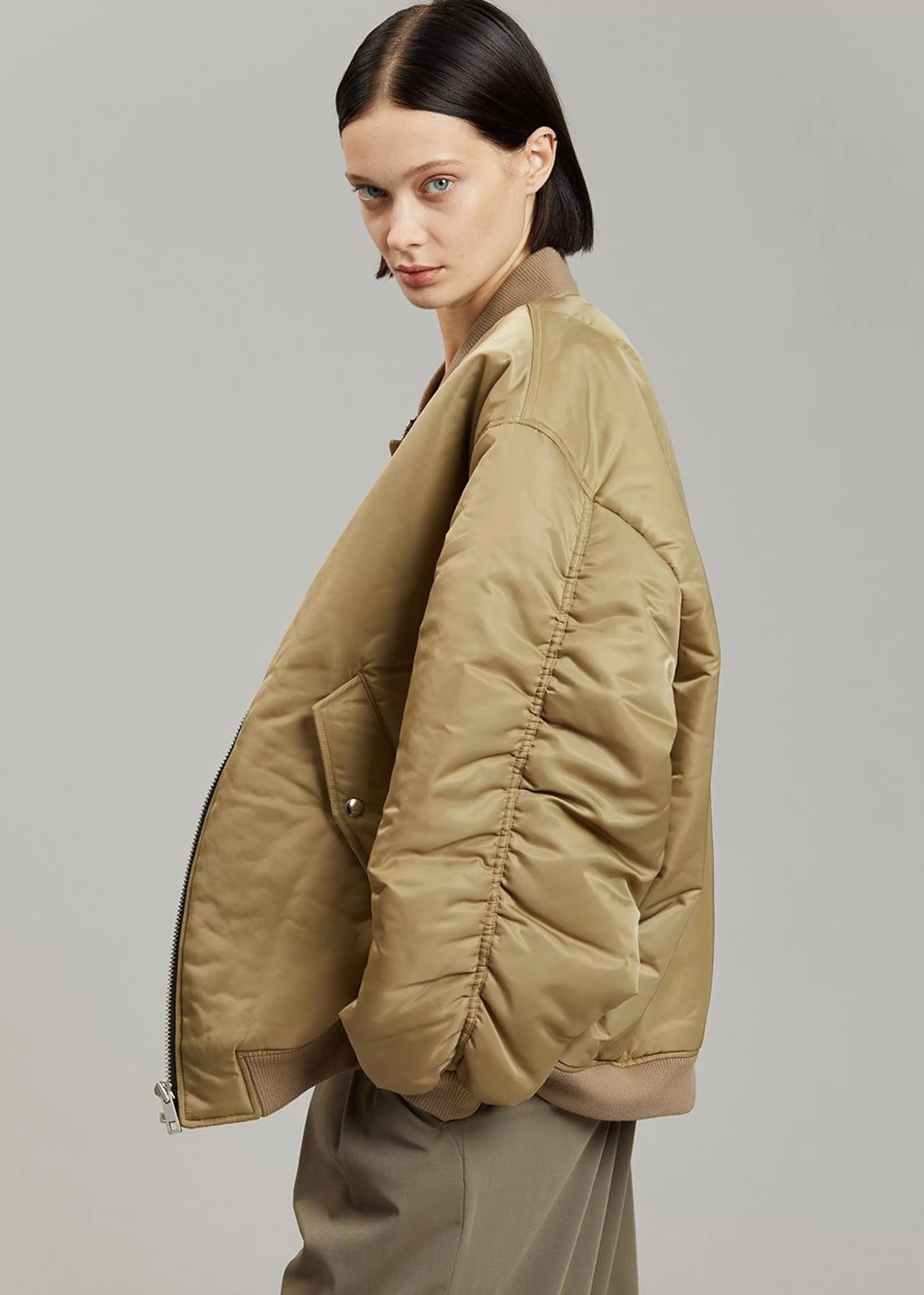 Outerwear | The Frankie Shop Astra Bomber Jacket Olive