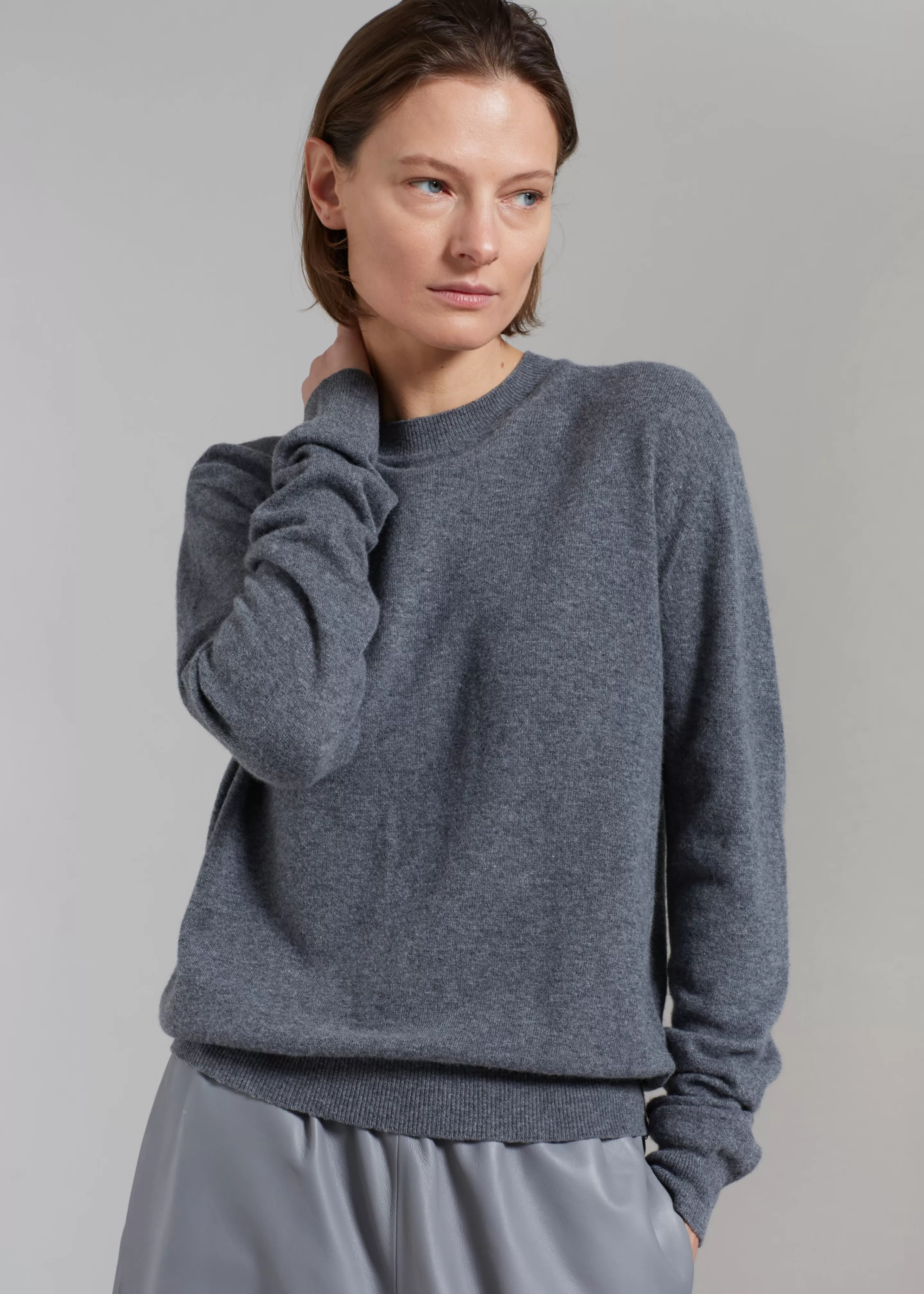 Knitwear | The Frankie Shop Aurora Wool Blend Knit Sweater Grey