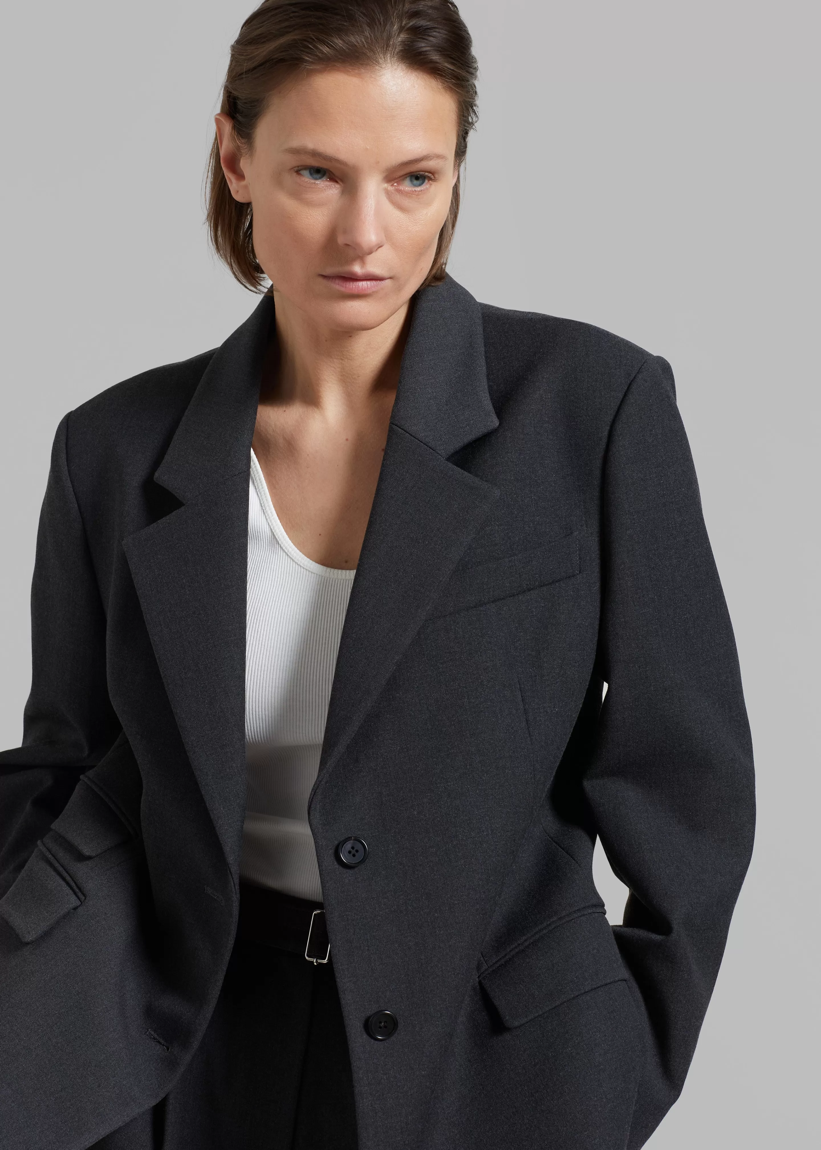 Outerwear | The Frankie Shop Avalon Blazer Charcoal