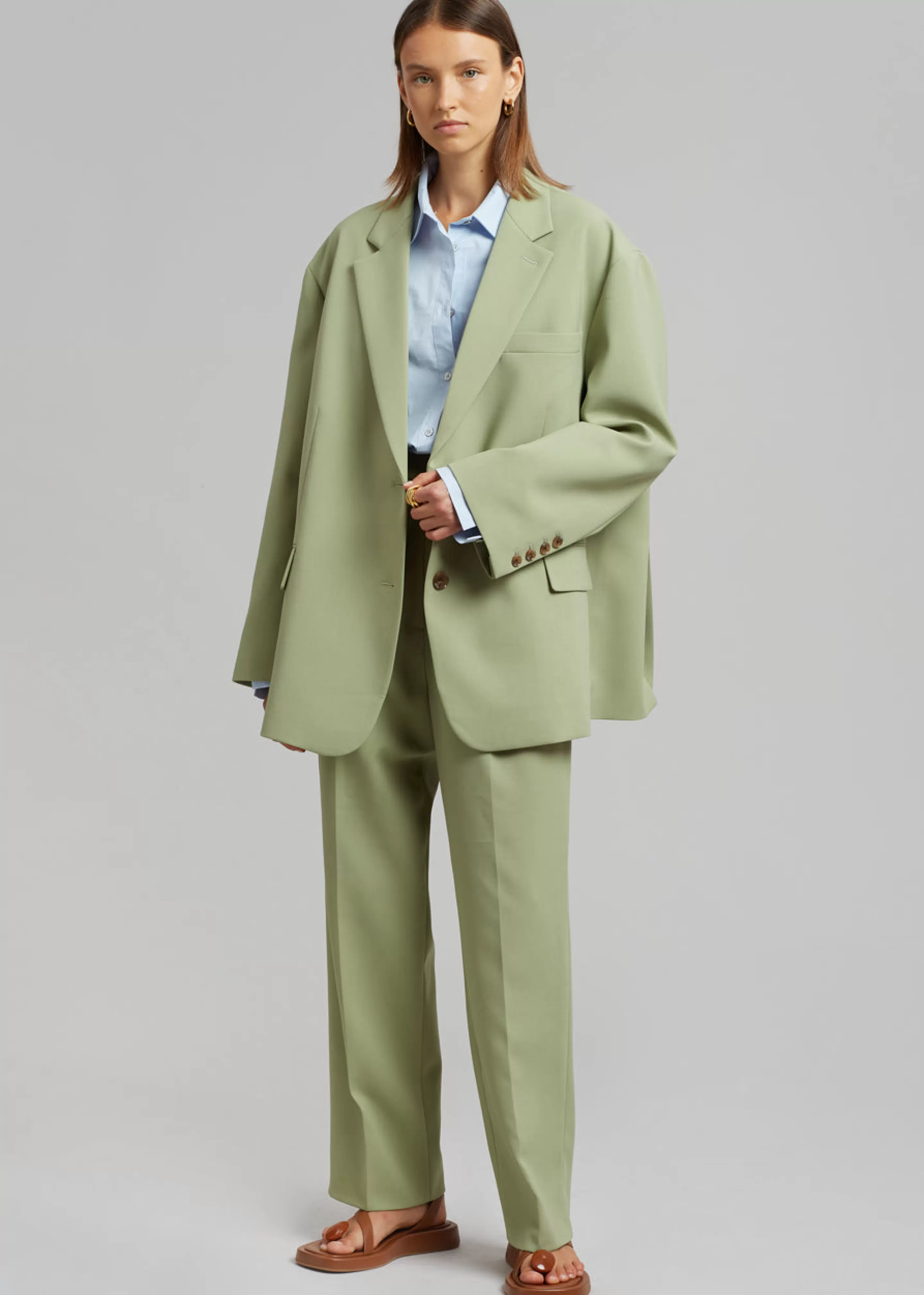 Outerwear | The Frankie Shop Bea Blazer Sage