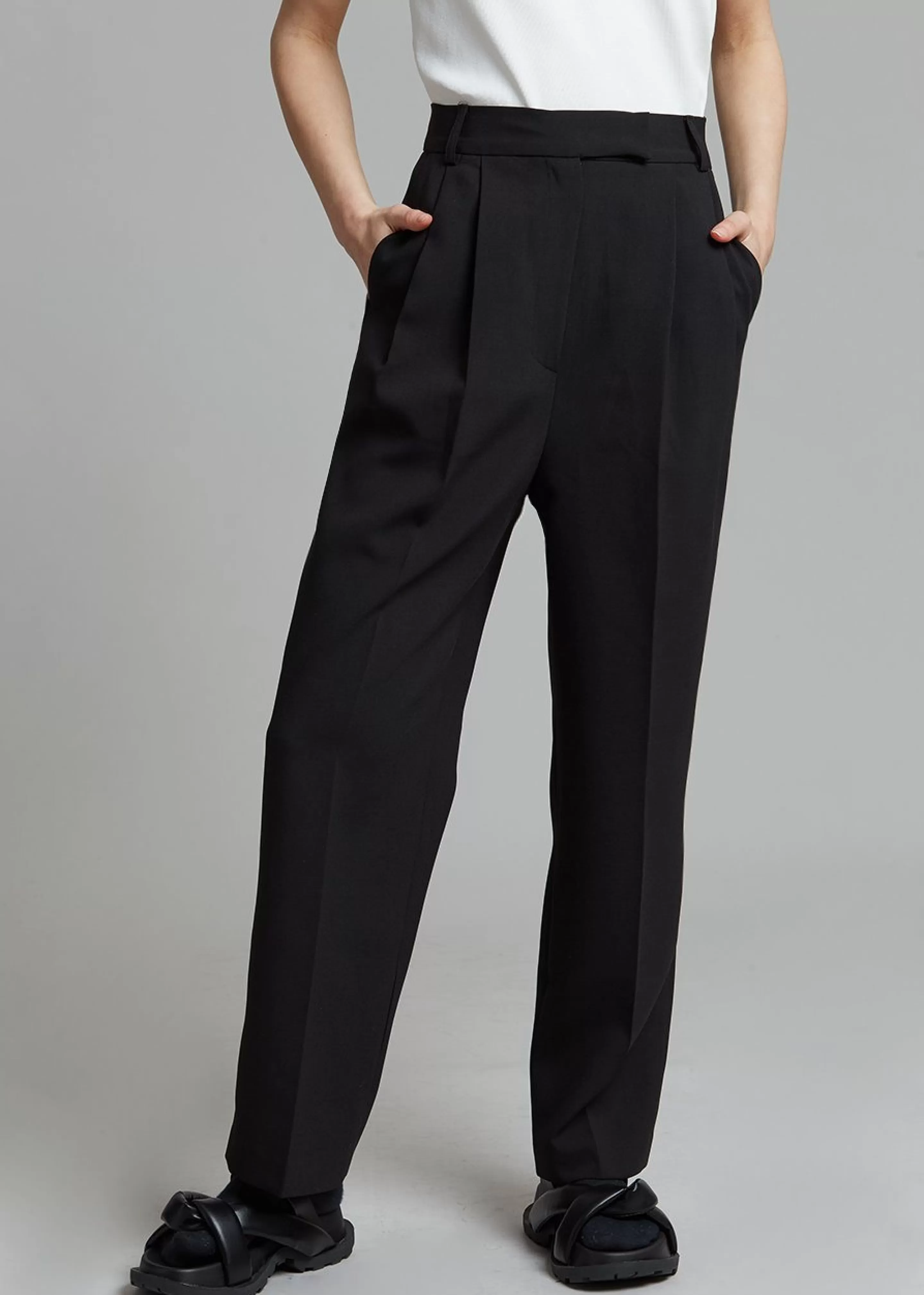 Bottoms | The Frankie Shop Bea Suit Pants Black