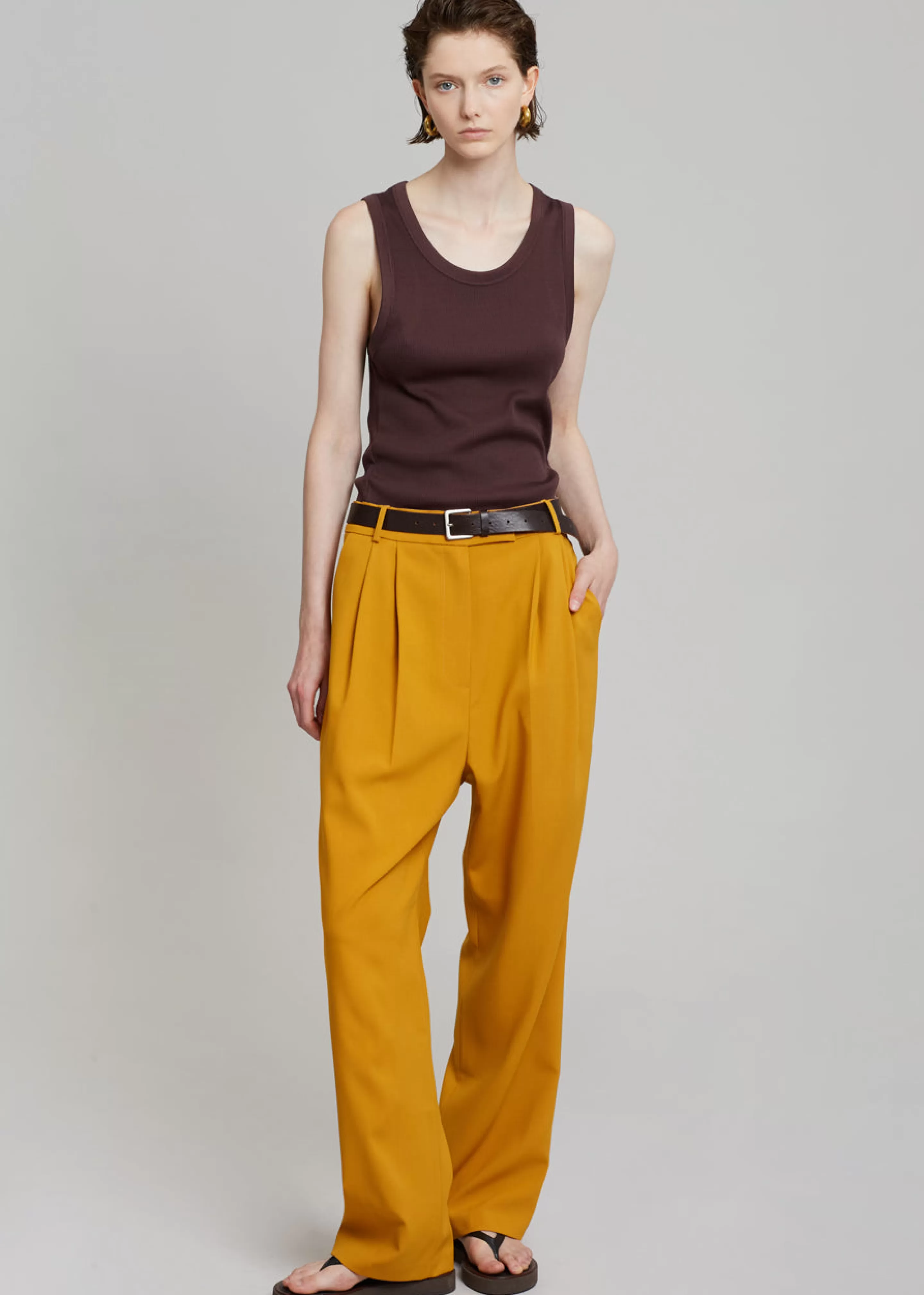 Bottoms | The Frankie Shop Bea Suit Pants Mustard