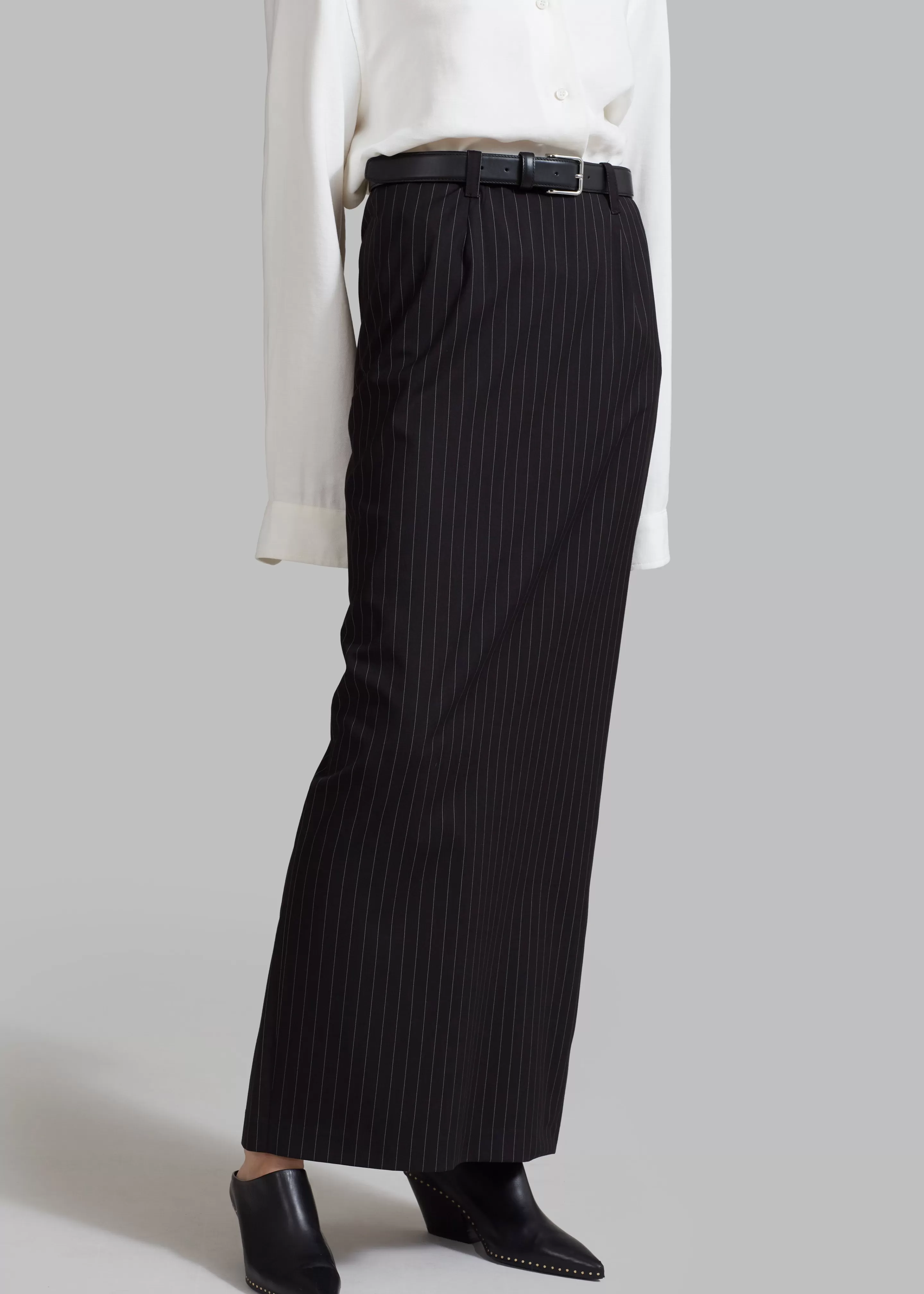 Bottoms | The Frankie Shop Becca Pencil Skirt Black Pinstripe