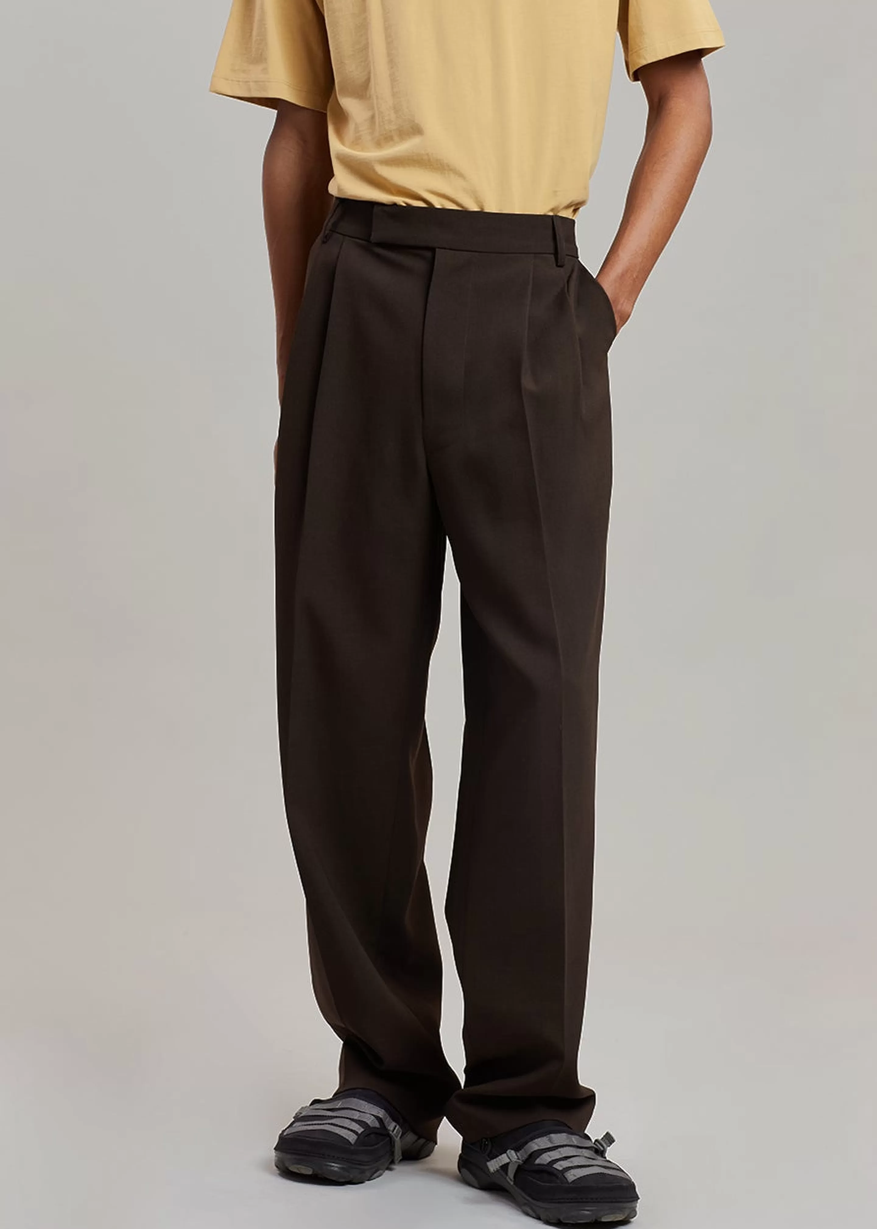 Bottoms | The Frankie Shop Beo Suit Pants Dark Espresso