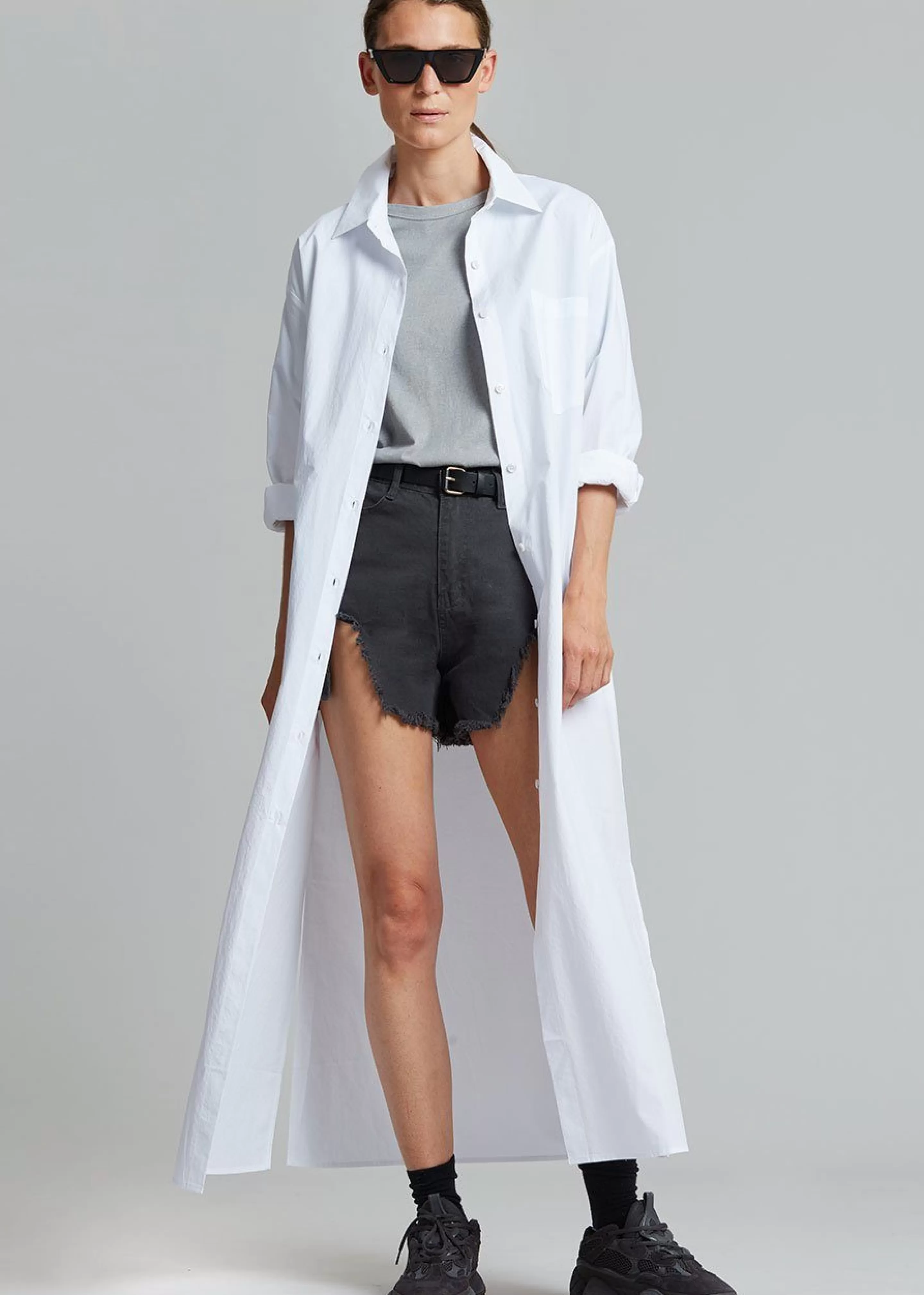 Dresses | The Frankie Shop Cala Organic Cotton Shirt Dress White