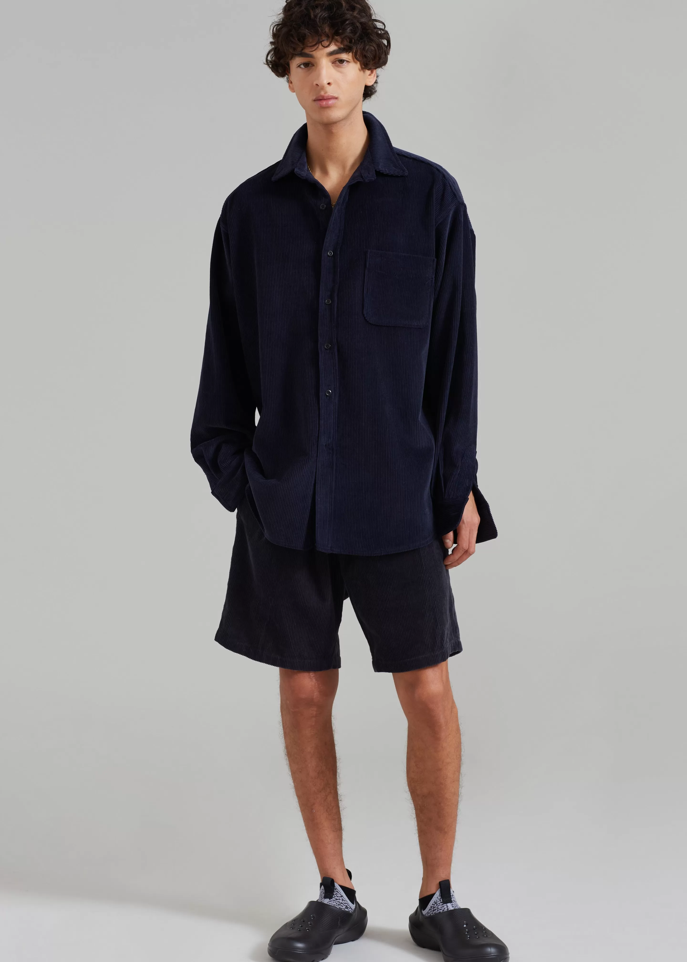 Tops | The Frankie Shop Camden Corduroy Shirt Navy