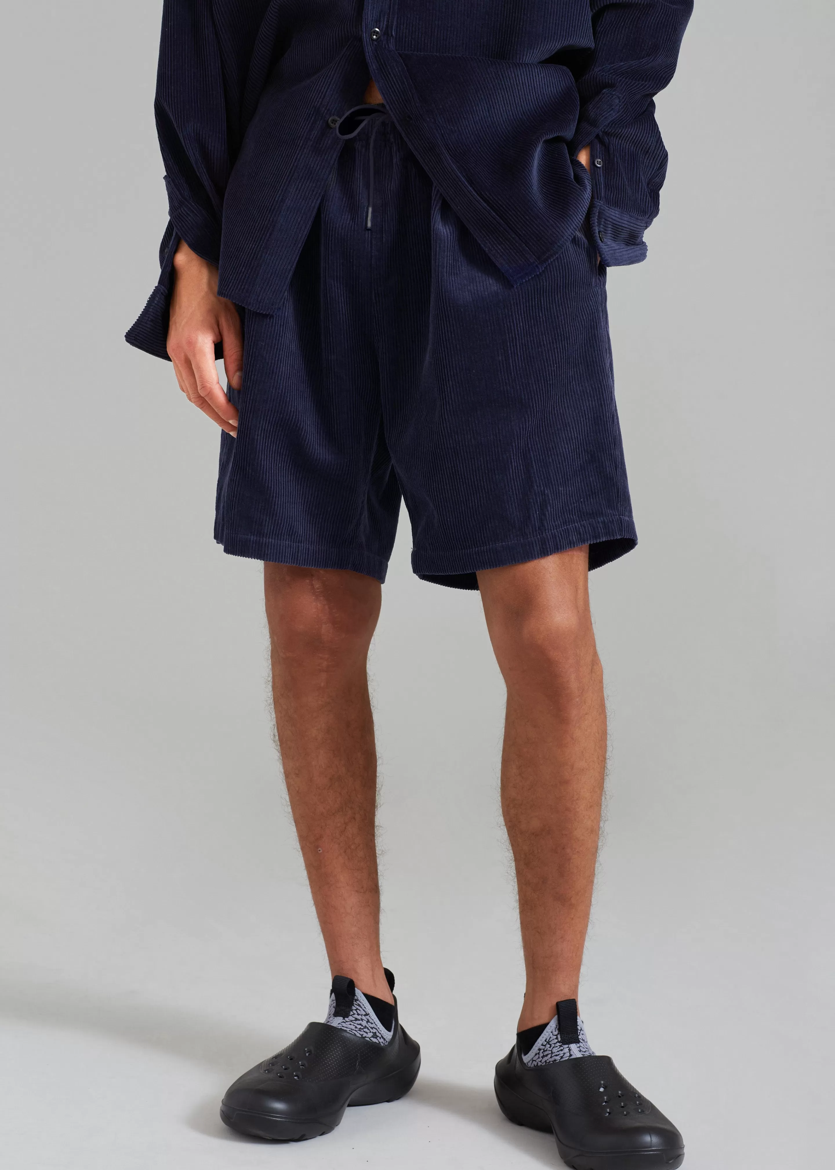 Bottoms | The Frankie Shop Camden Corduroy Shorts Navy