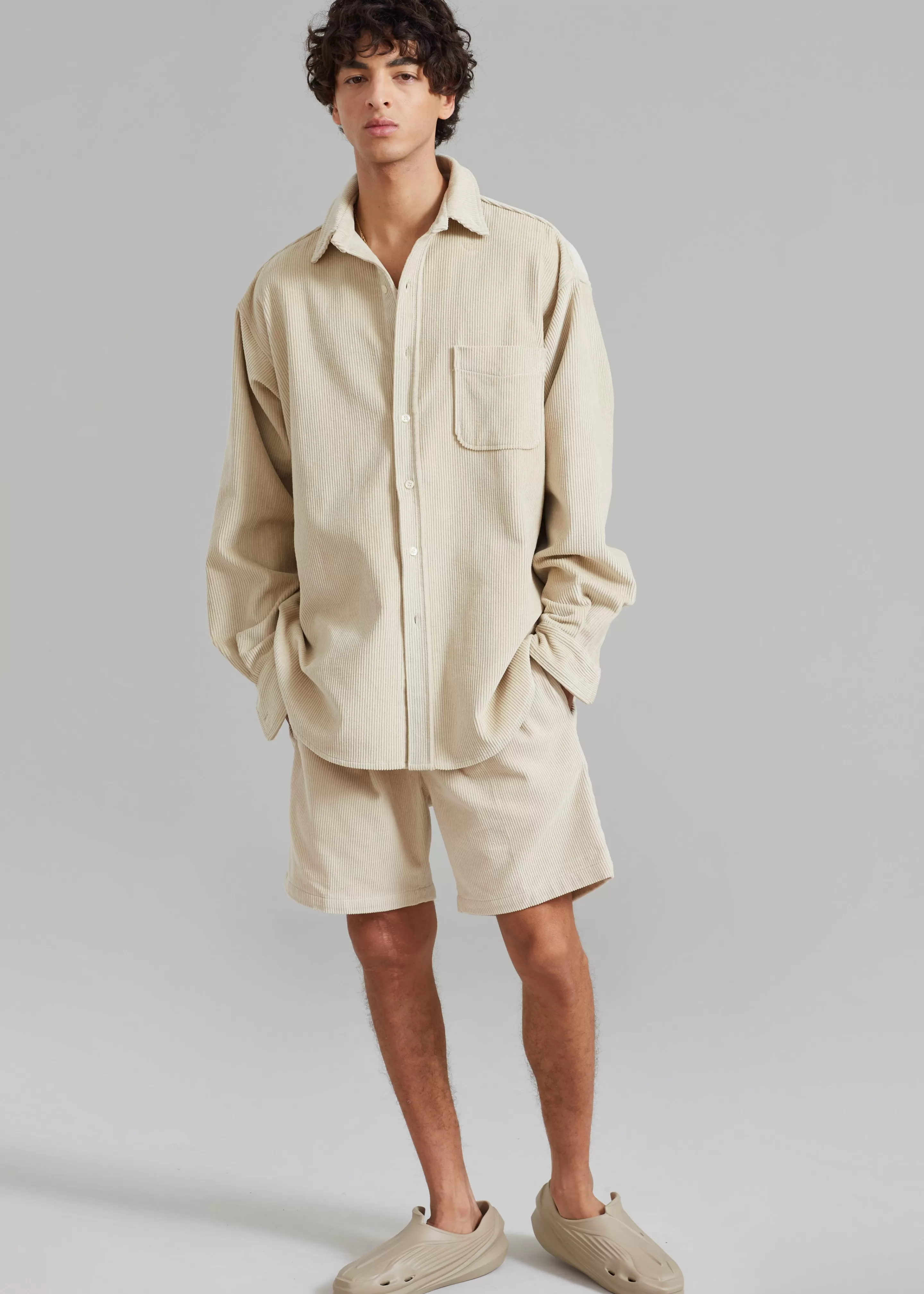 Bottoms | The Frankie Shop Camden Corduroy Shorts Cream