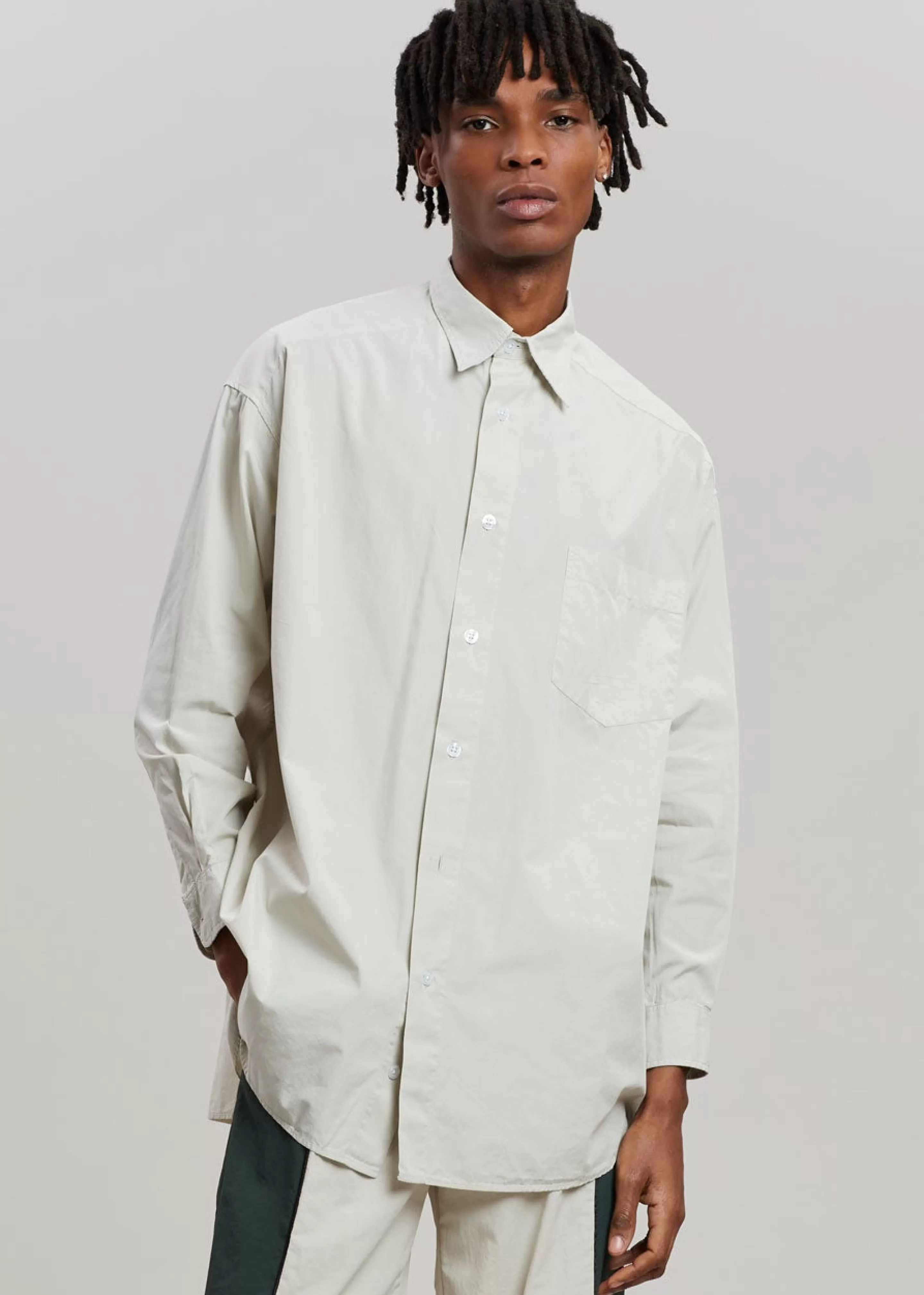 Tops | The Frankie Shop Chadwick Shirt Light Grey