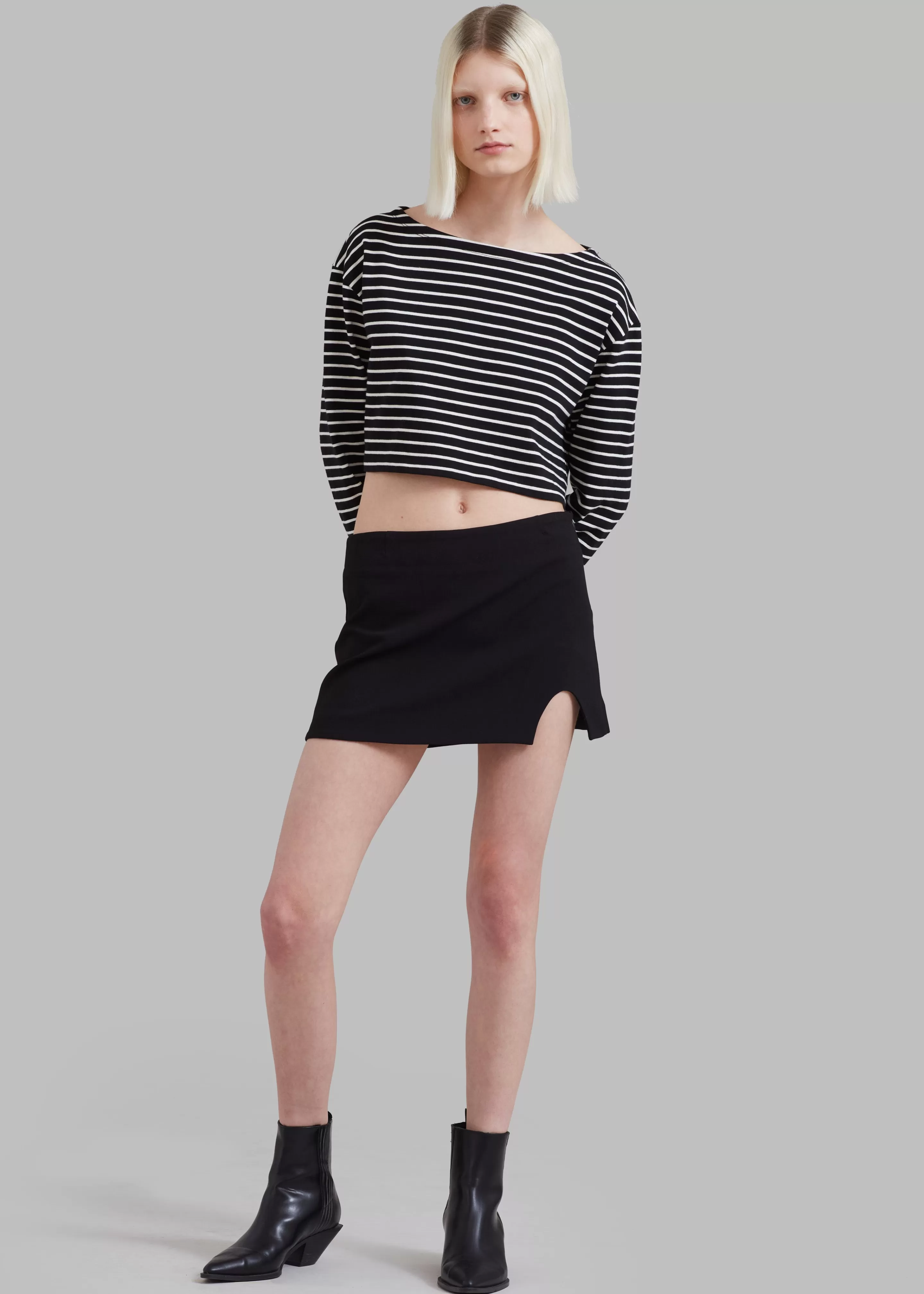 Bottoms | The Frankie Shop Chester Mini Slit Skirt Black