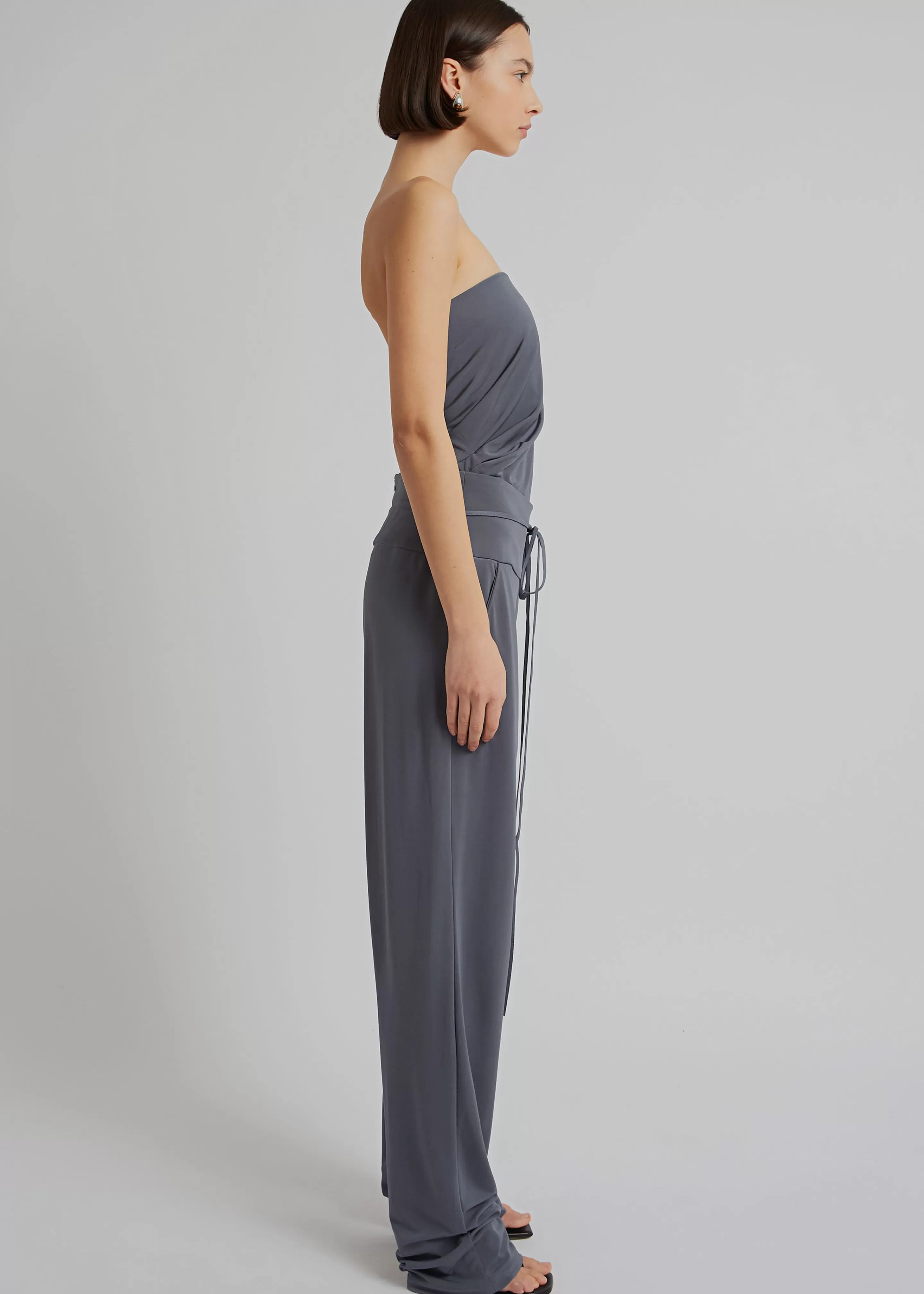 Bottoms | The Frankie Shop Christopher Esber Tie Waist Pant Charcoal