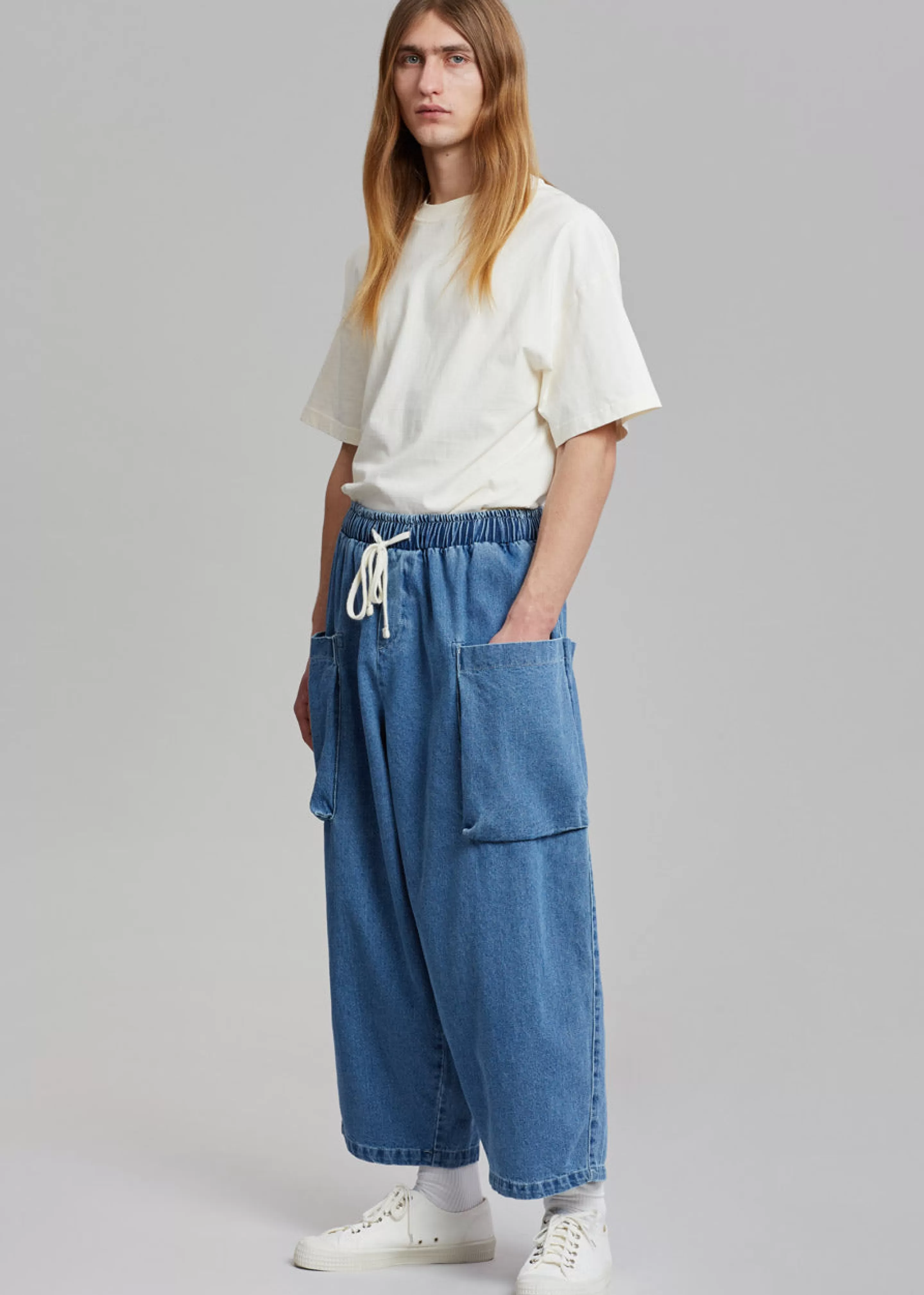 Bottoms | The Frankie Shop Cliff Denim Balloon Pants Worn Wash