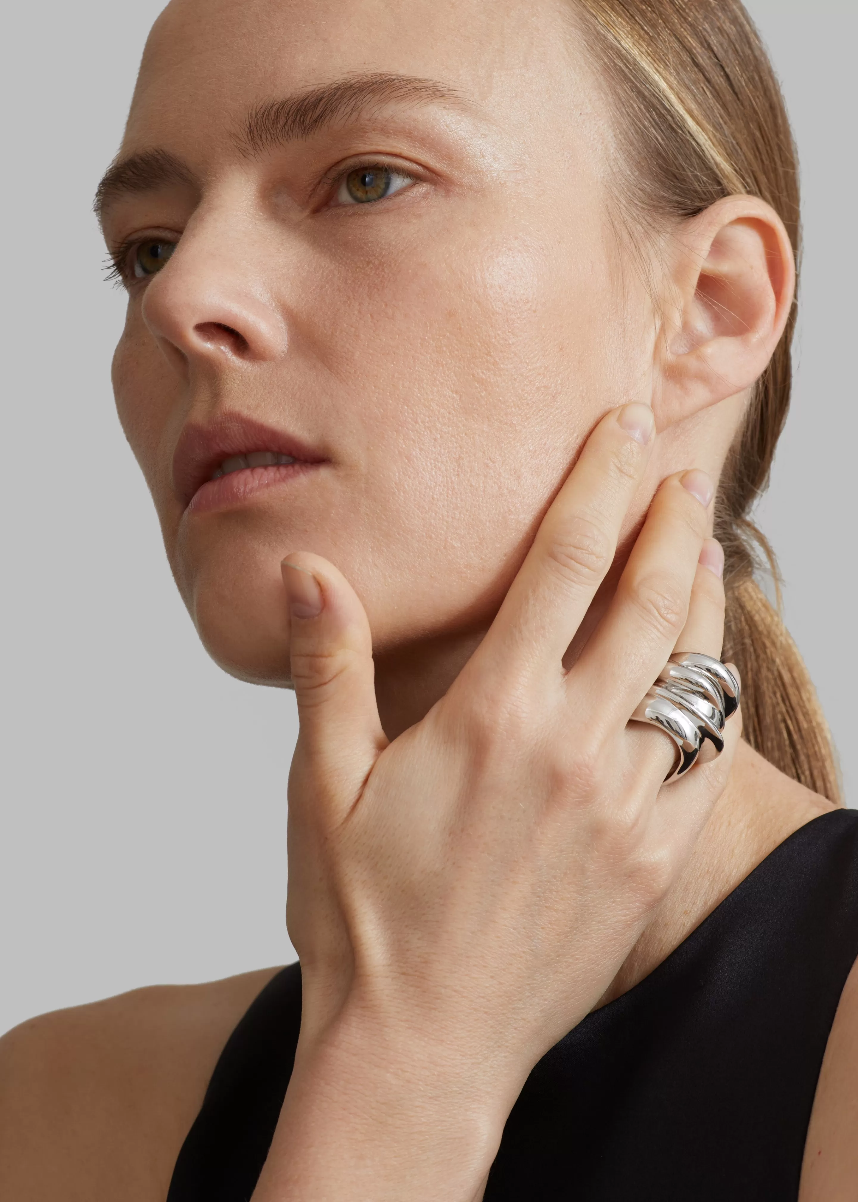 Accessories | The Frankie Shop Completedworks Clash Ring Platinum