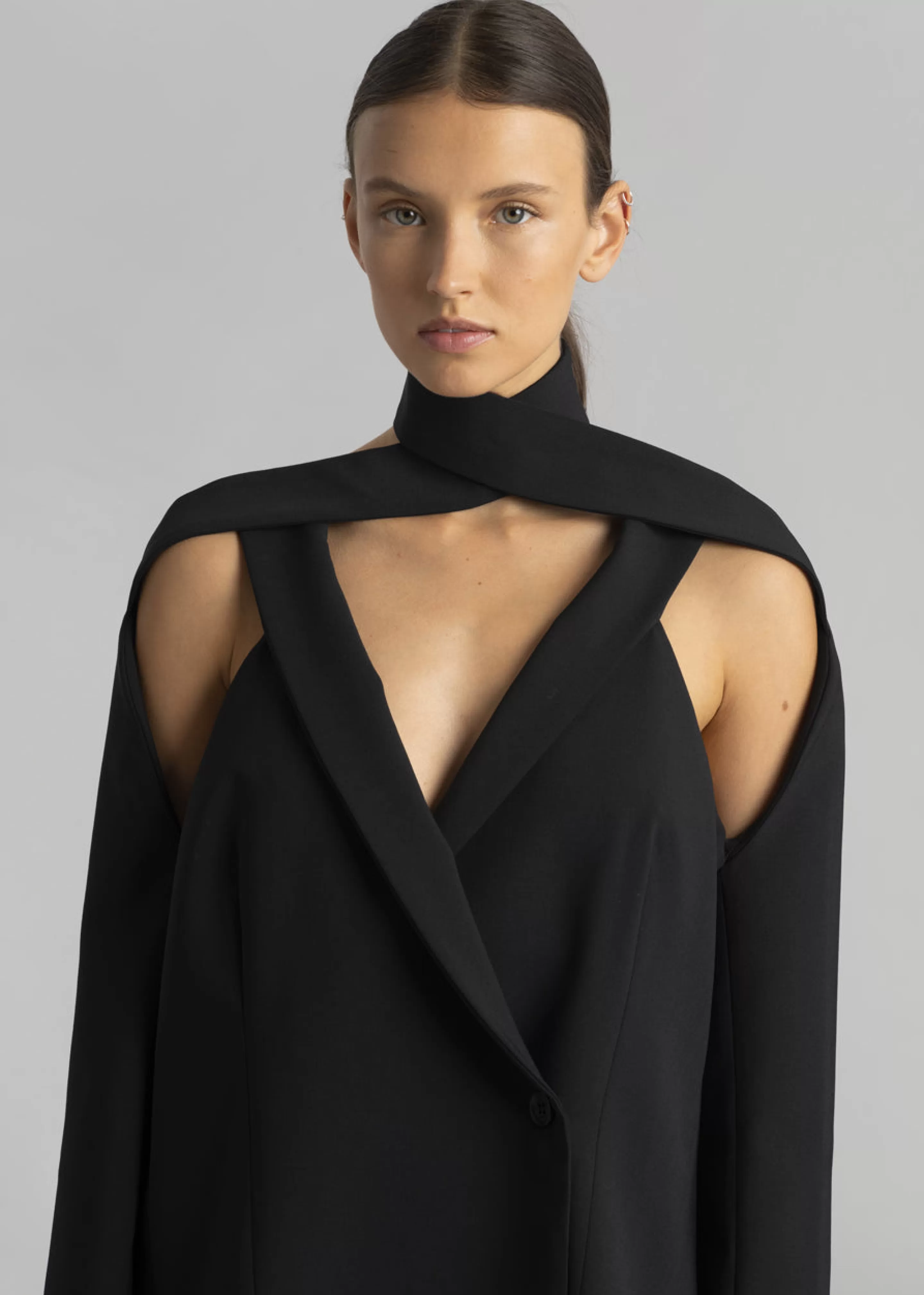 Dresses | The Frankie Shop Coperni Cut-Out Tailored Dress Black