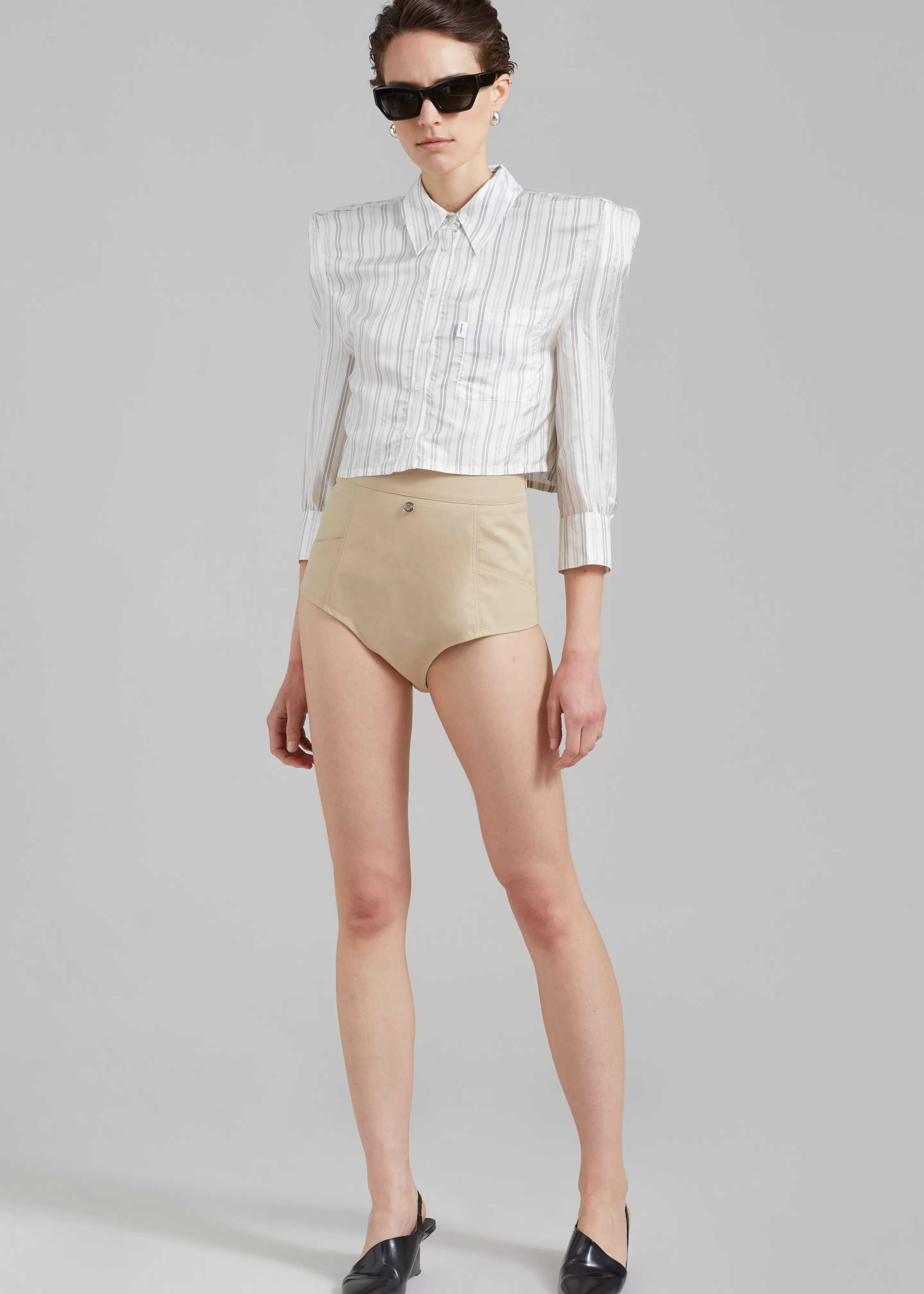 Tops | The Frankie Shop Coperni Power Shirt Ivory