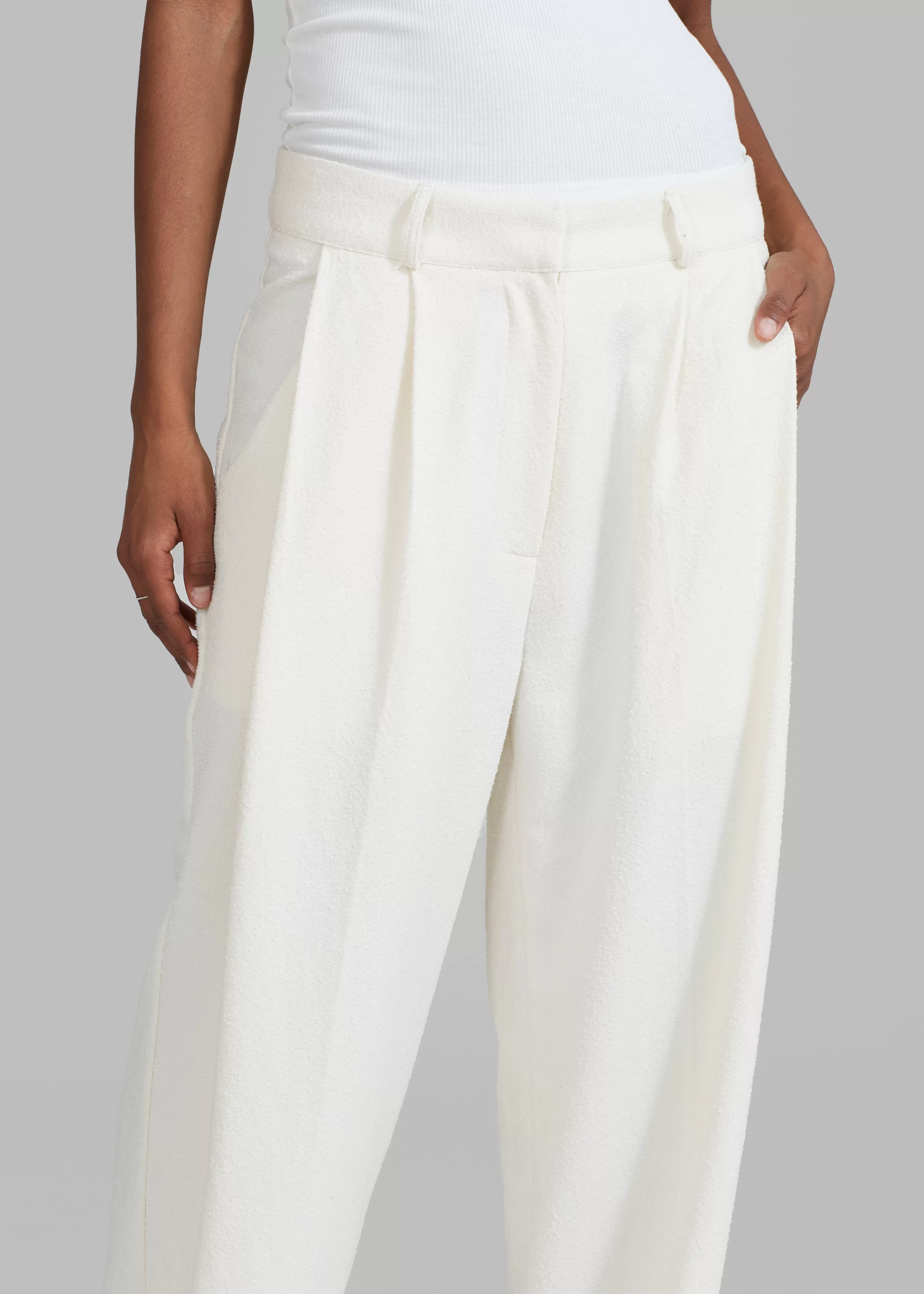 Bottoms | The Frankie Shop Dakota Pleated Pants Ivory