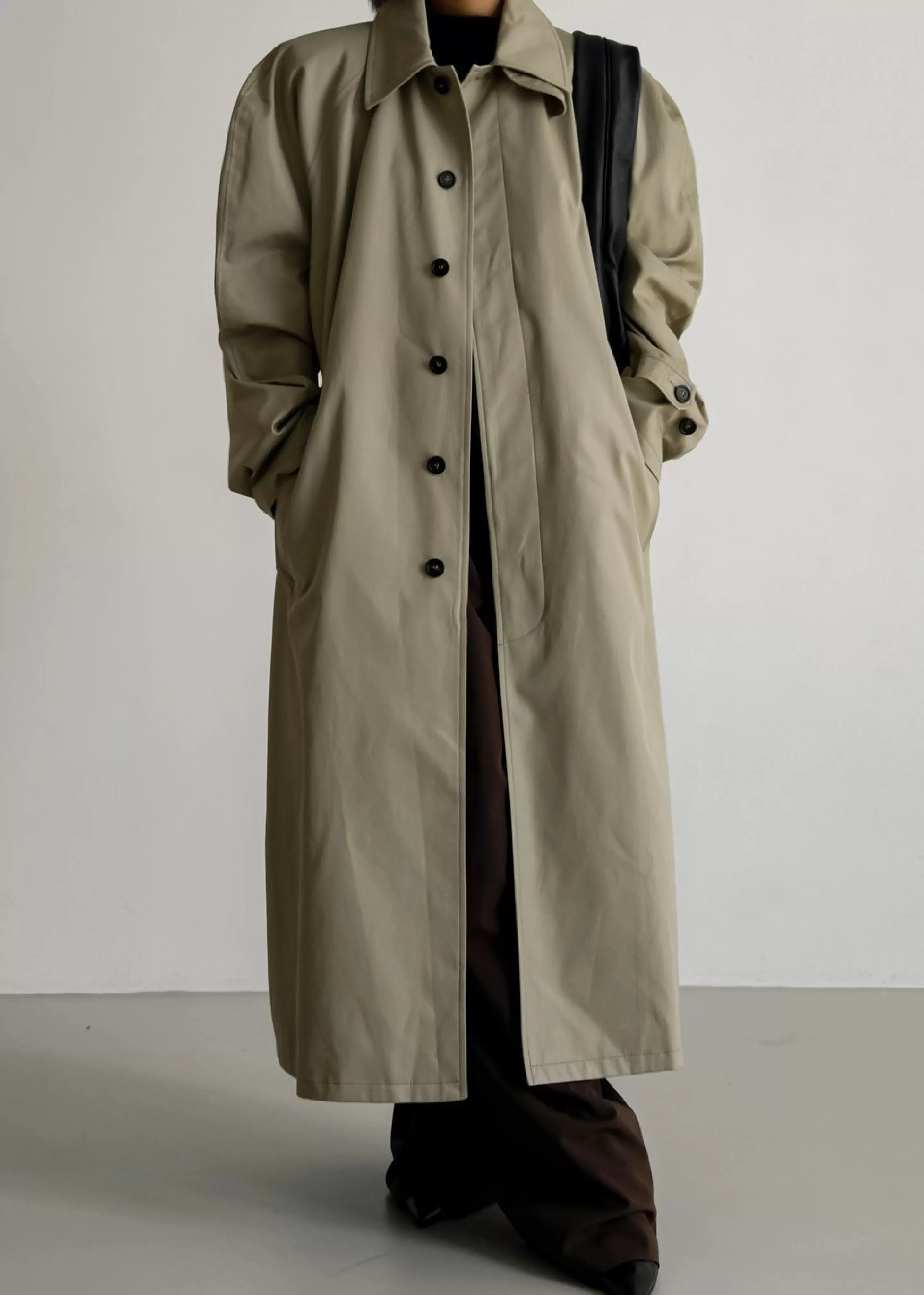 Outerwear | The Frankie Shop Decima Trench Coat Slate Green