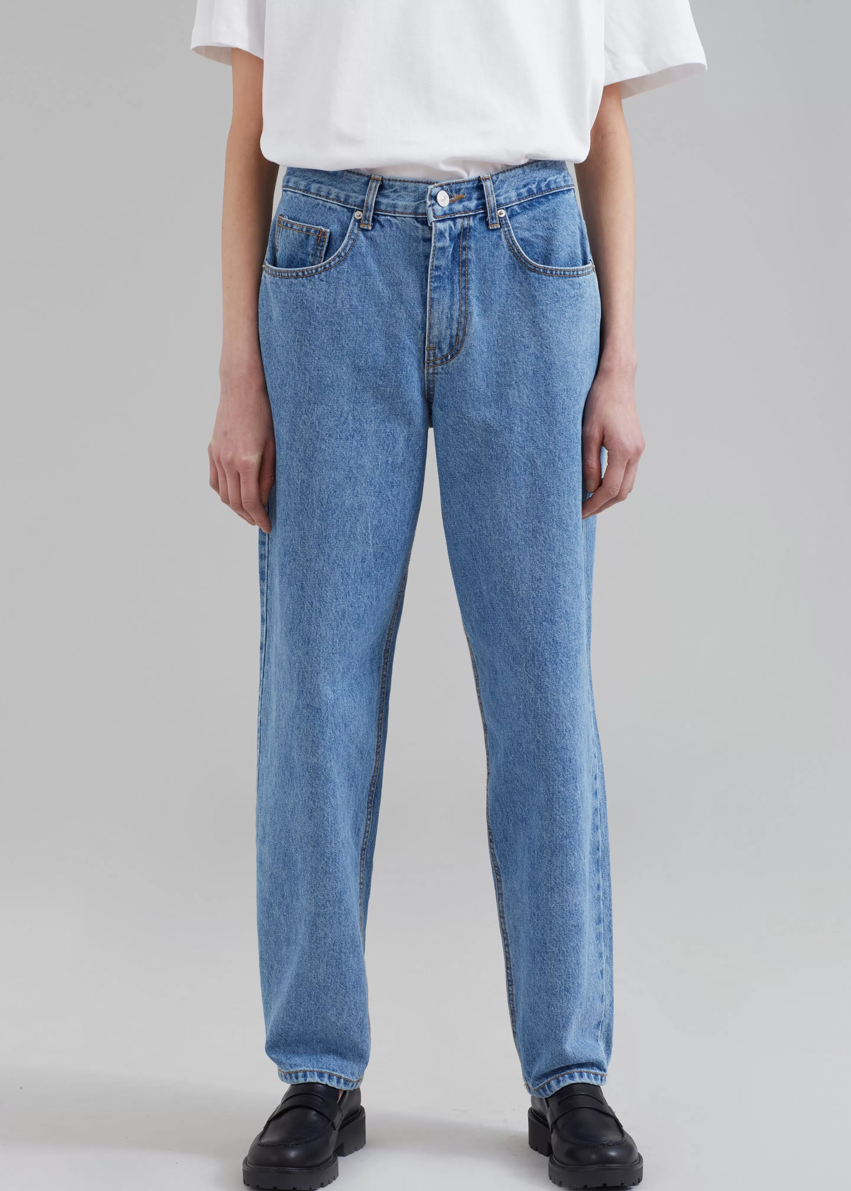 Bottoms | The Frankie Shop Dublin Jeans Blue Denim