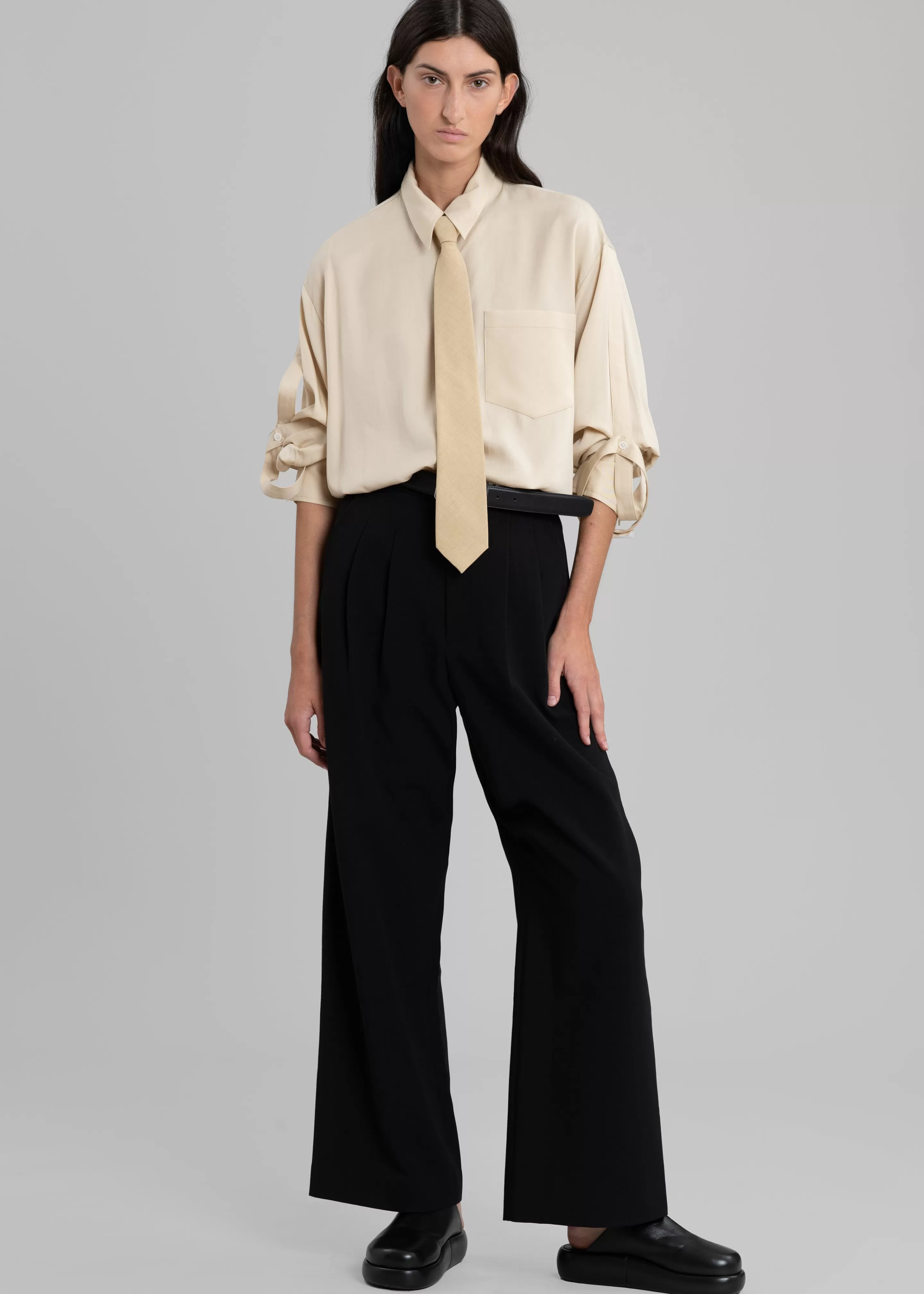 Bottoms | The Frankie Shop Eevi Wide Pants Black