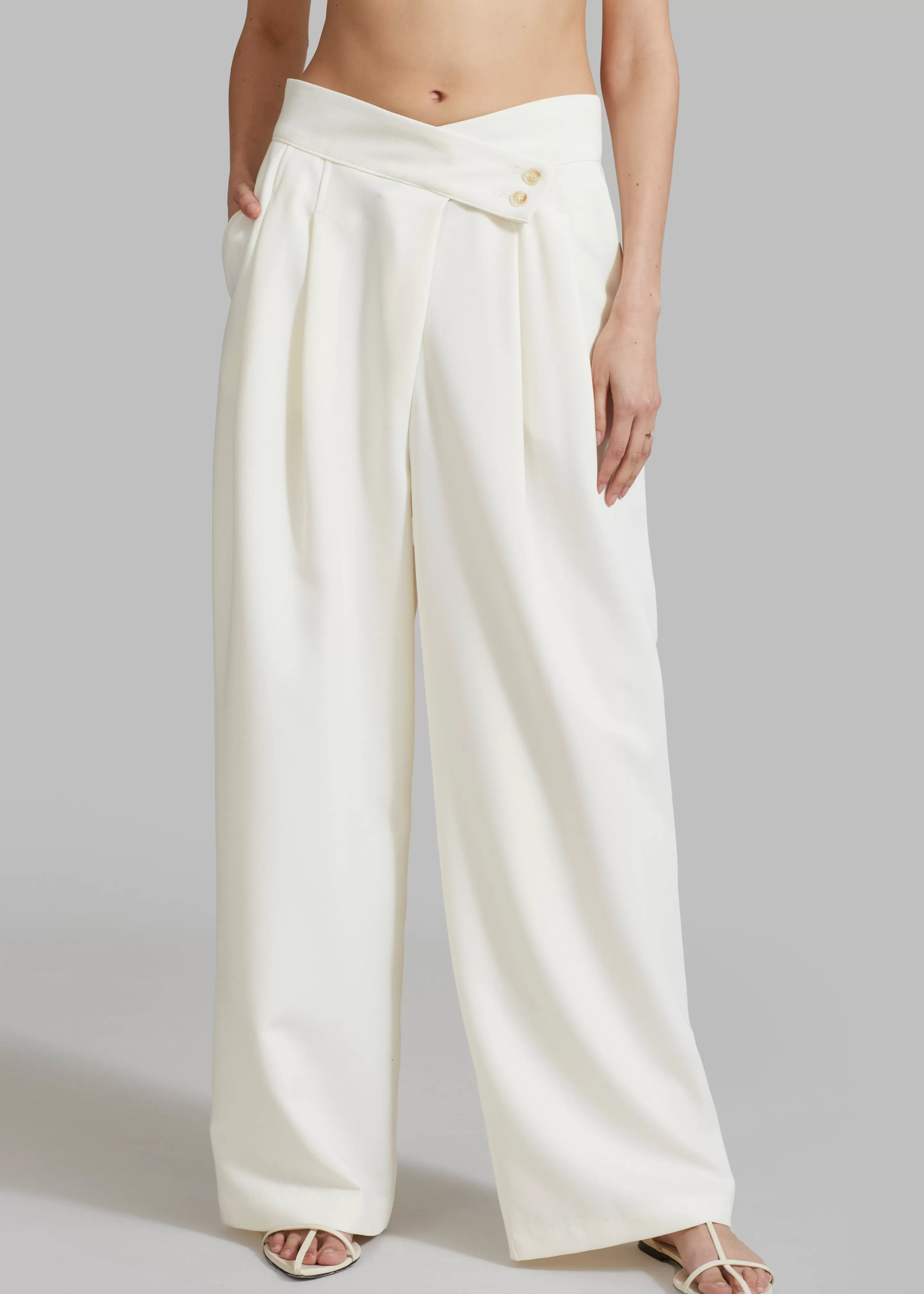 Bottoms | The Frankie Shop Eloise Trousers Cream