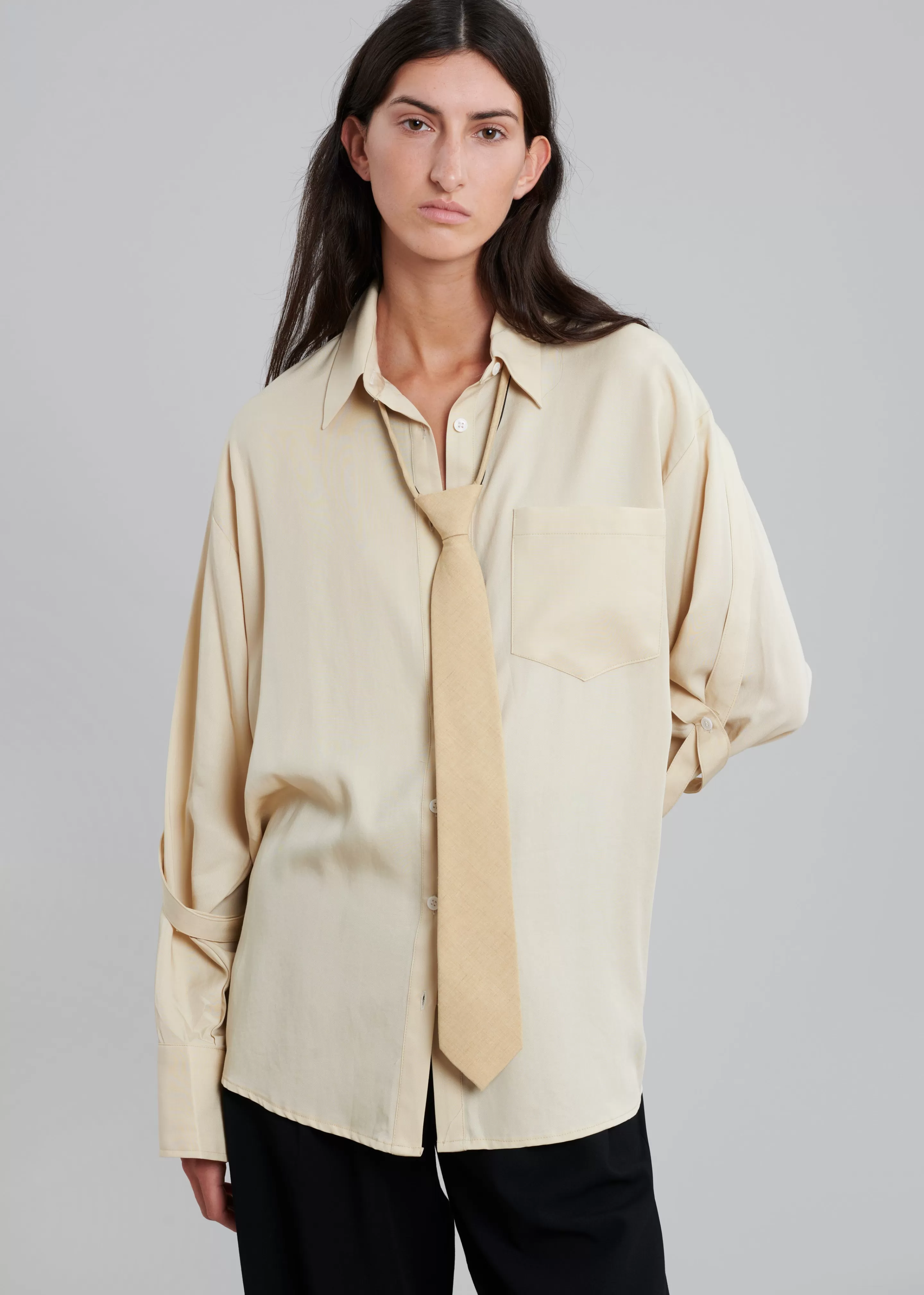 Tops | The Frankie Shop Elsa Shirt Beige