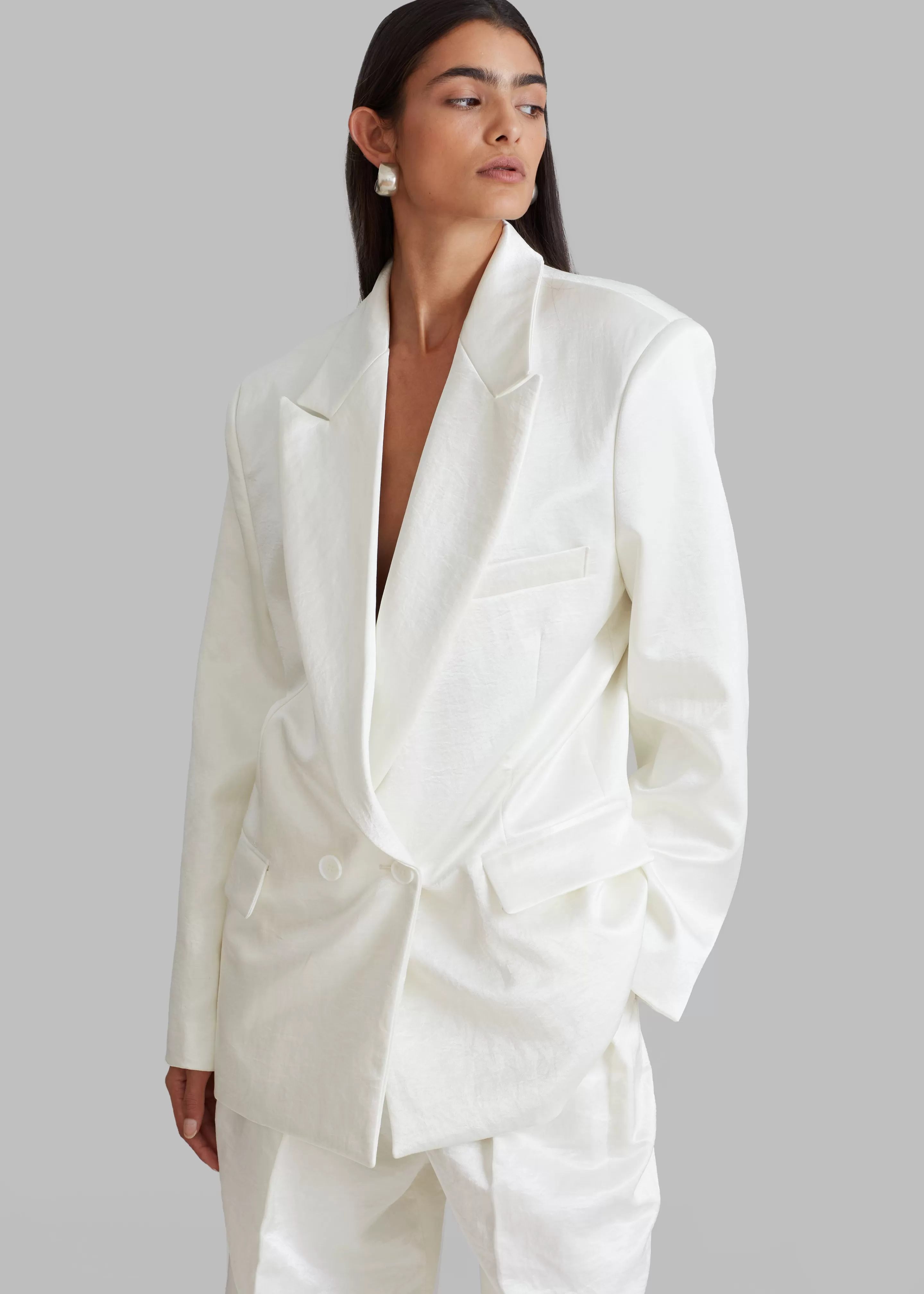 Outerwear | The Frankie Shop Elvira Blazer Ivory