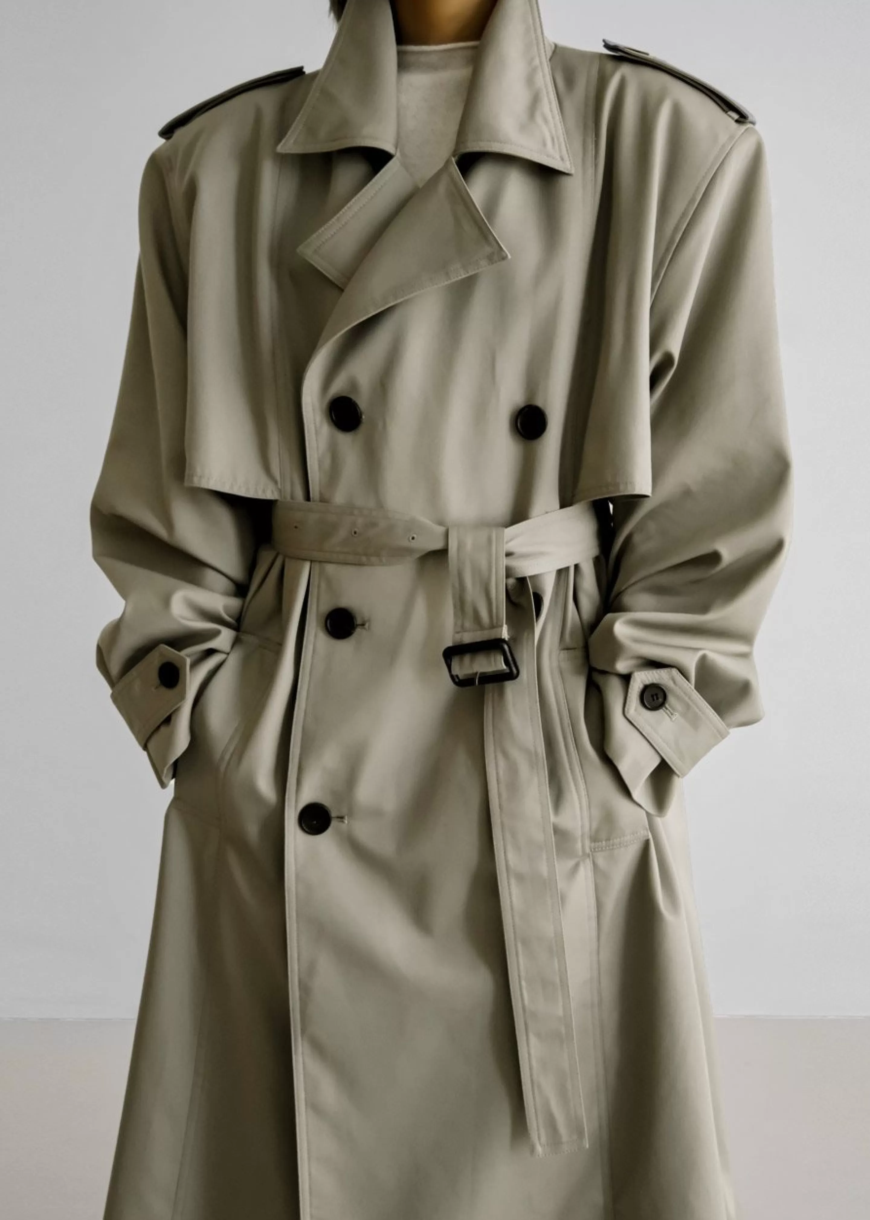 Outerwear | The Frankie Shop Eugene Trench Coat Pale Khaki