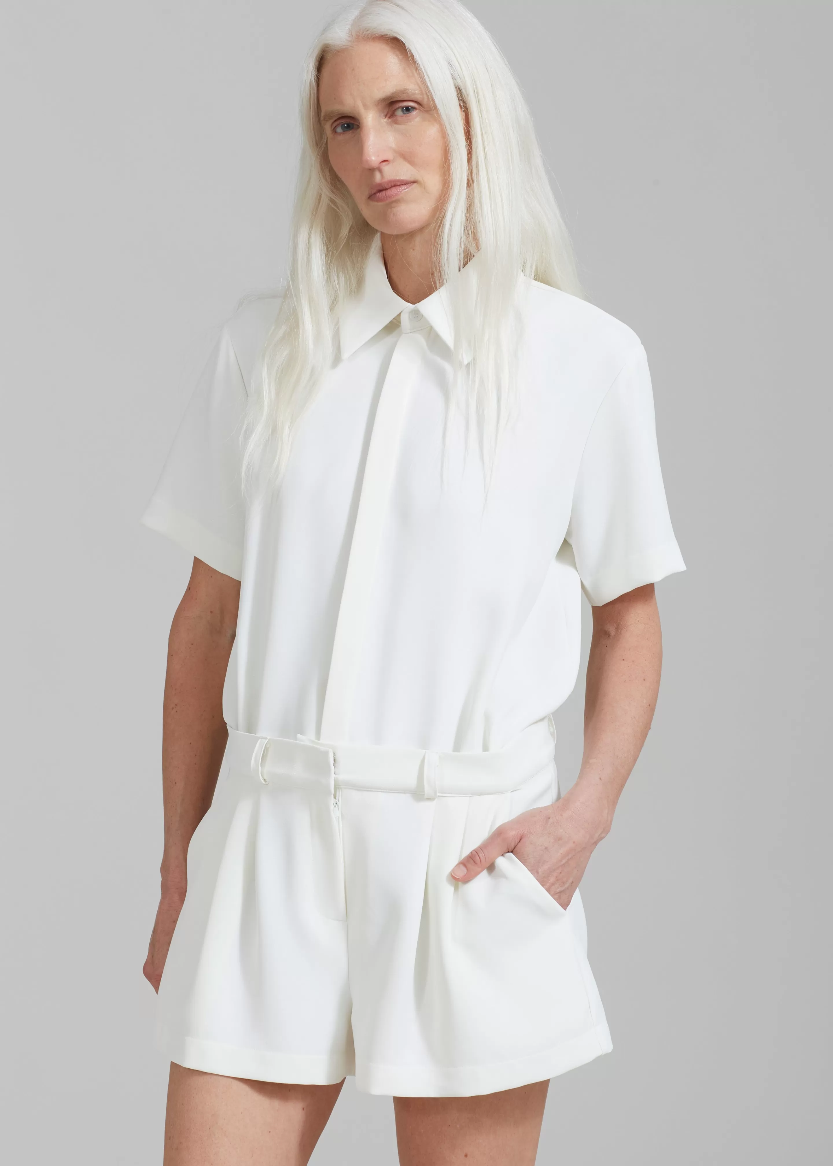 Jumpsuits | The Frankie Shop Faith Romper White