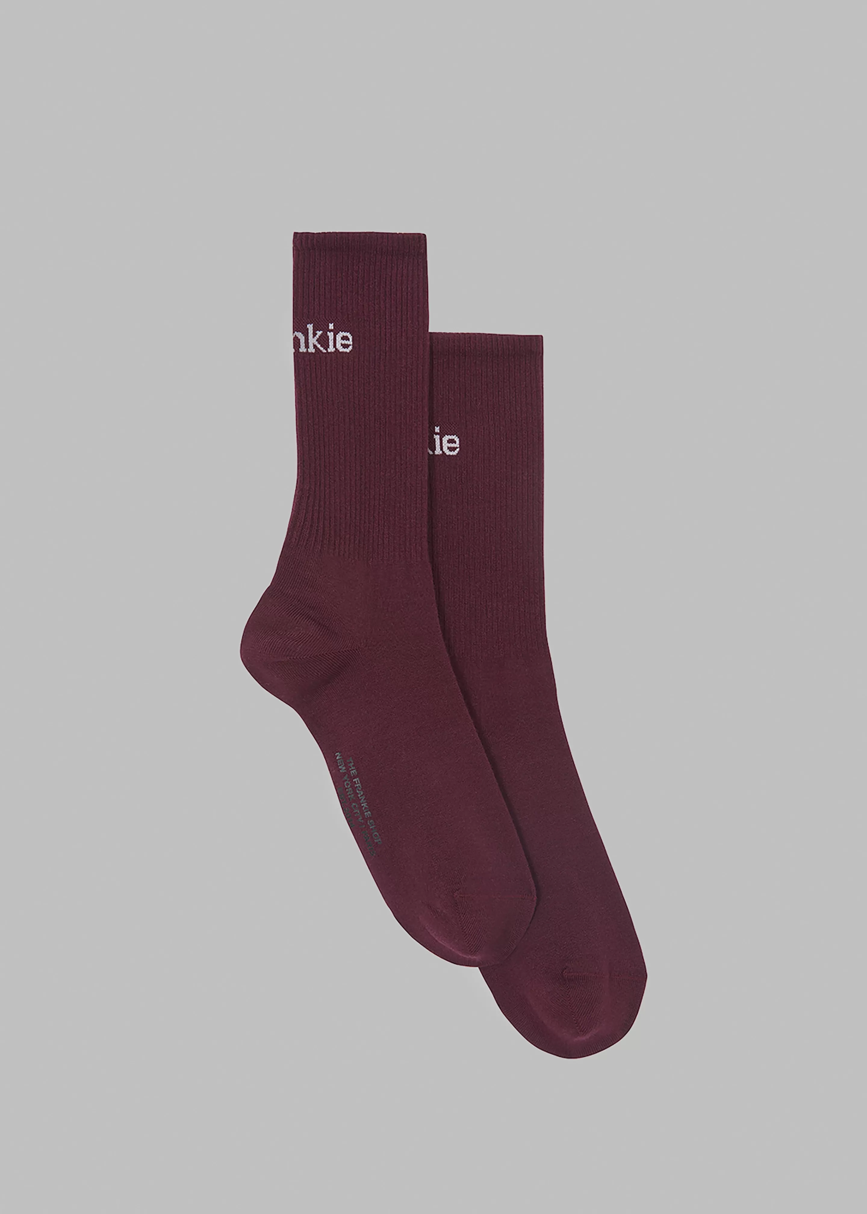 Accessories | The Frankie Shop Frankie In English Ribbed Socks Bordeaux