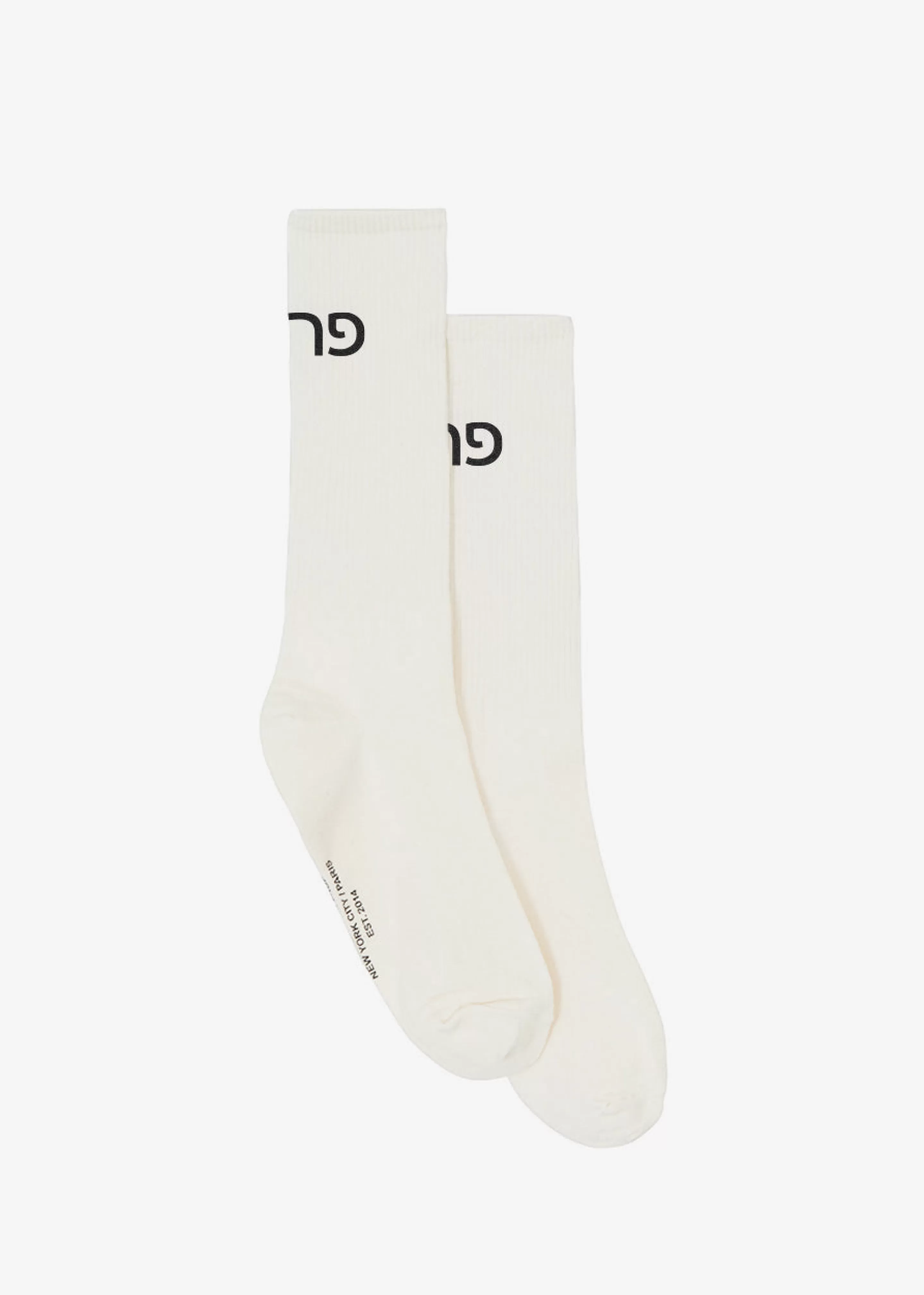 Accessories | The Frankie Shop Frankie In Hebrew Ribbed Socks Vanilla