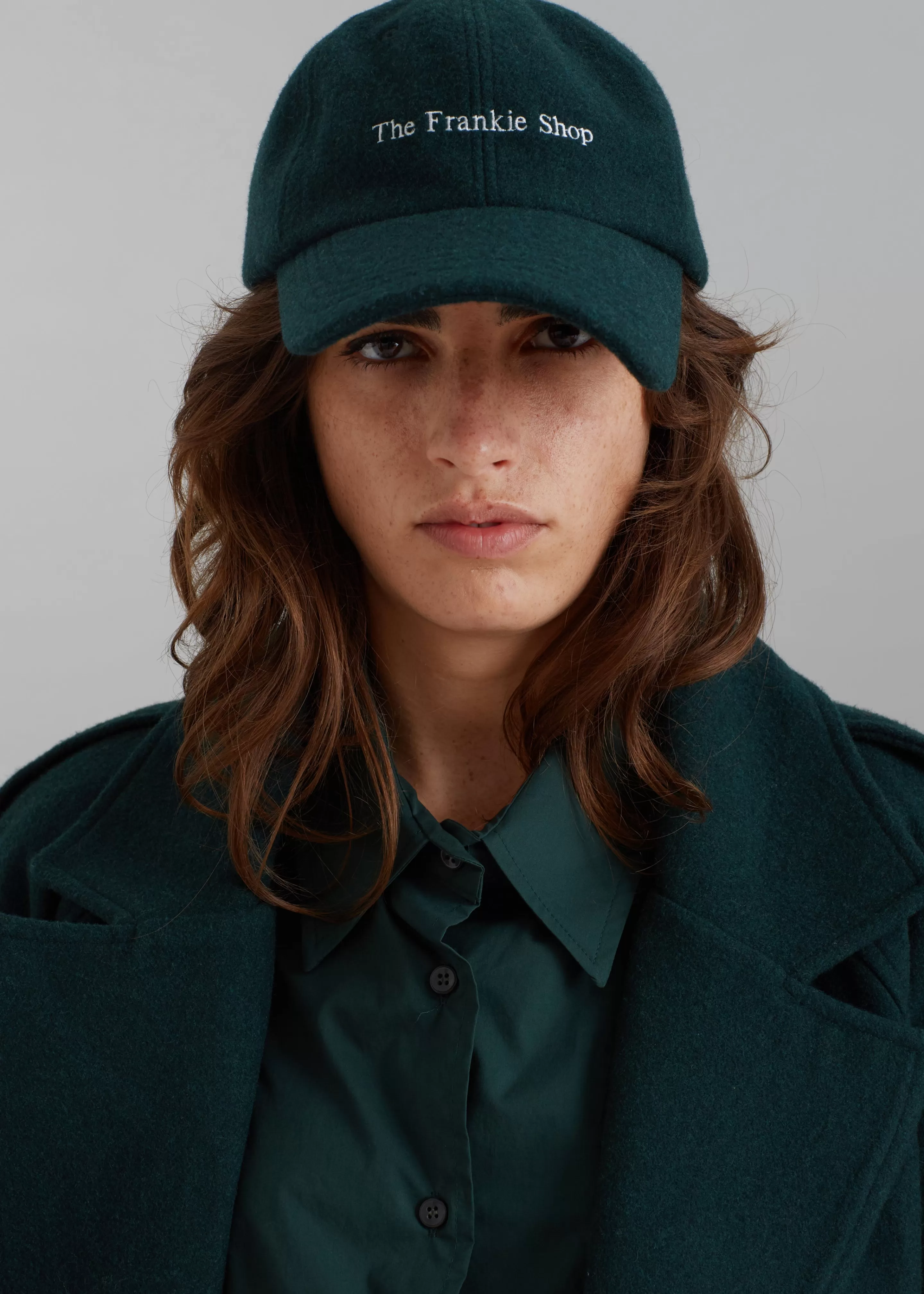 Accessories | The Frankie Shop Frankie Wool Baseball Cap Bottle Green