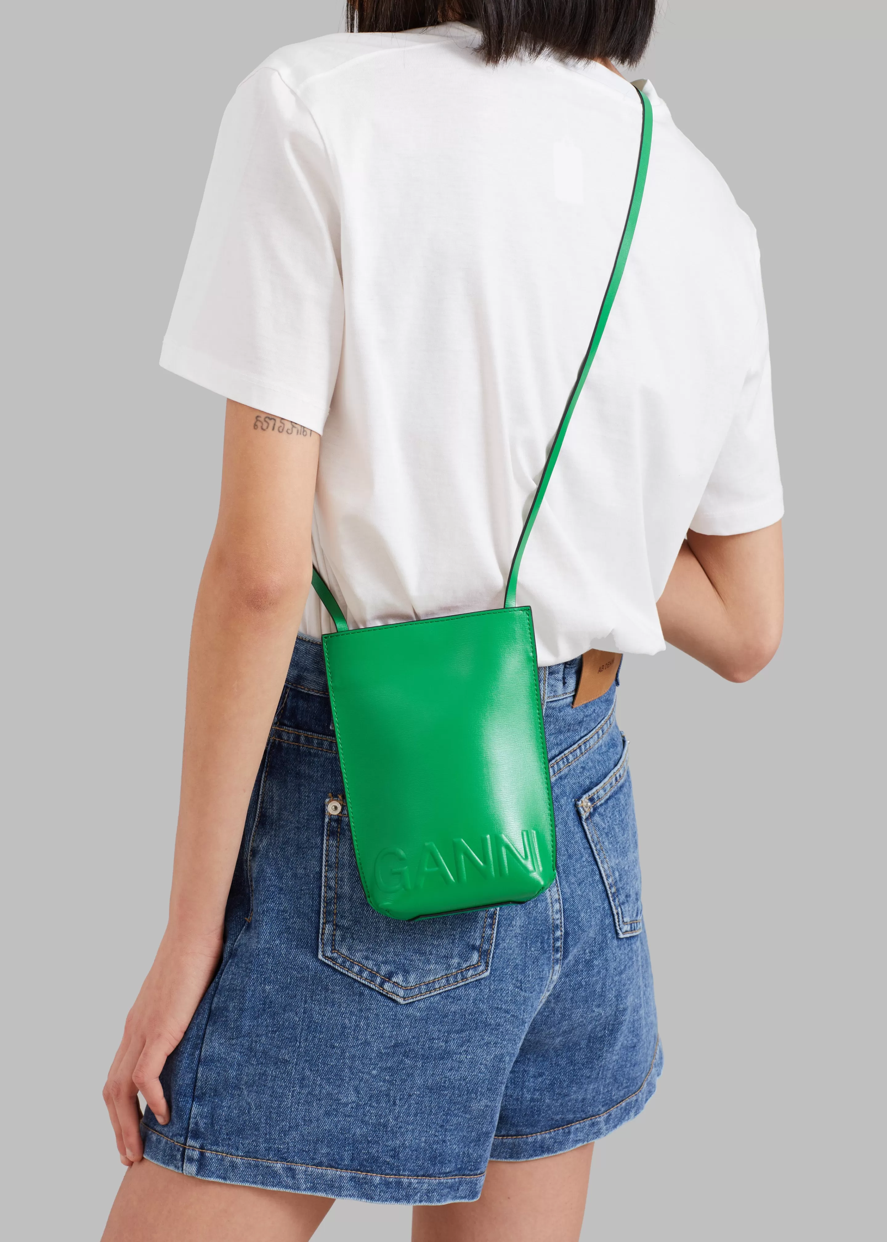 Accessories | The Frankie Shop Ganni Small Banner Crossbody Bag Kelly Green