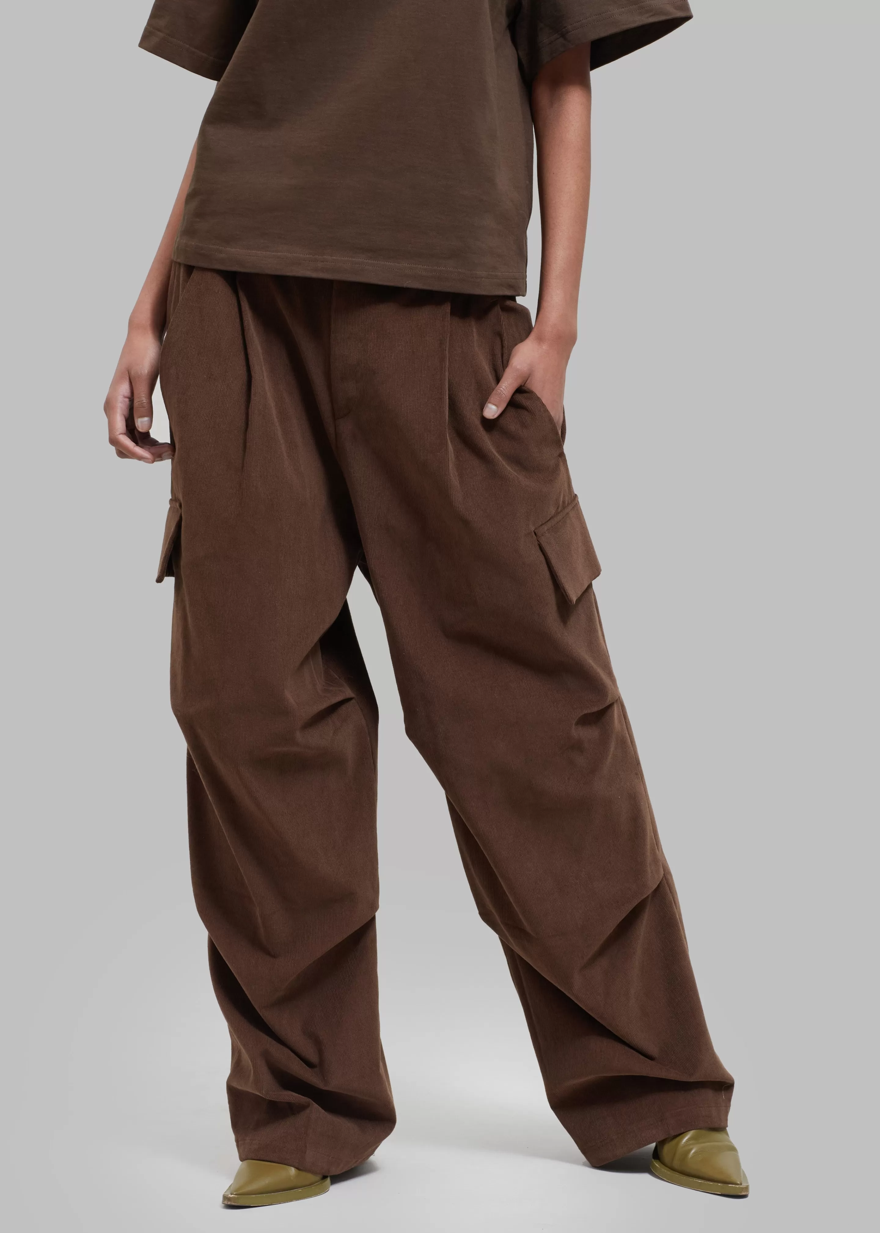 Bottoms | The Frankie Shop Garnett Corduroy Pants Brown