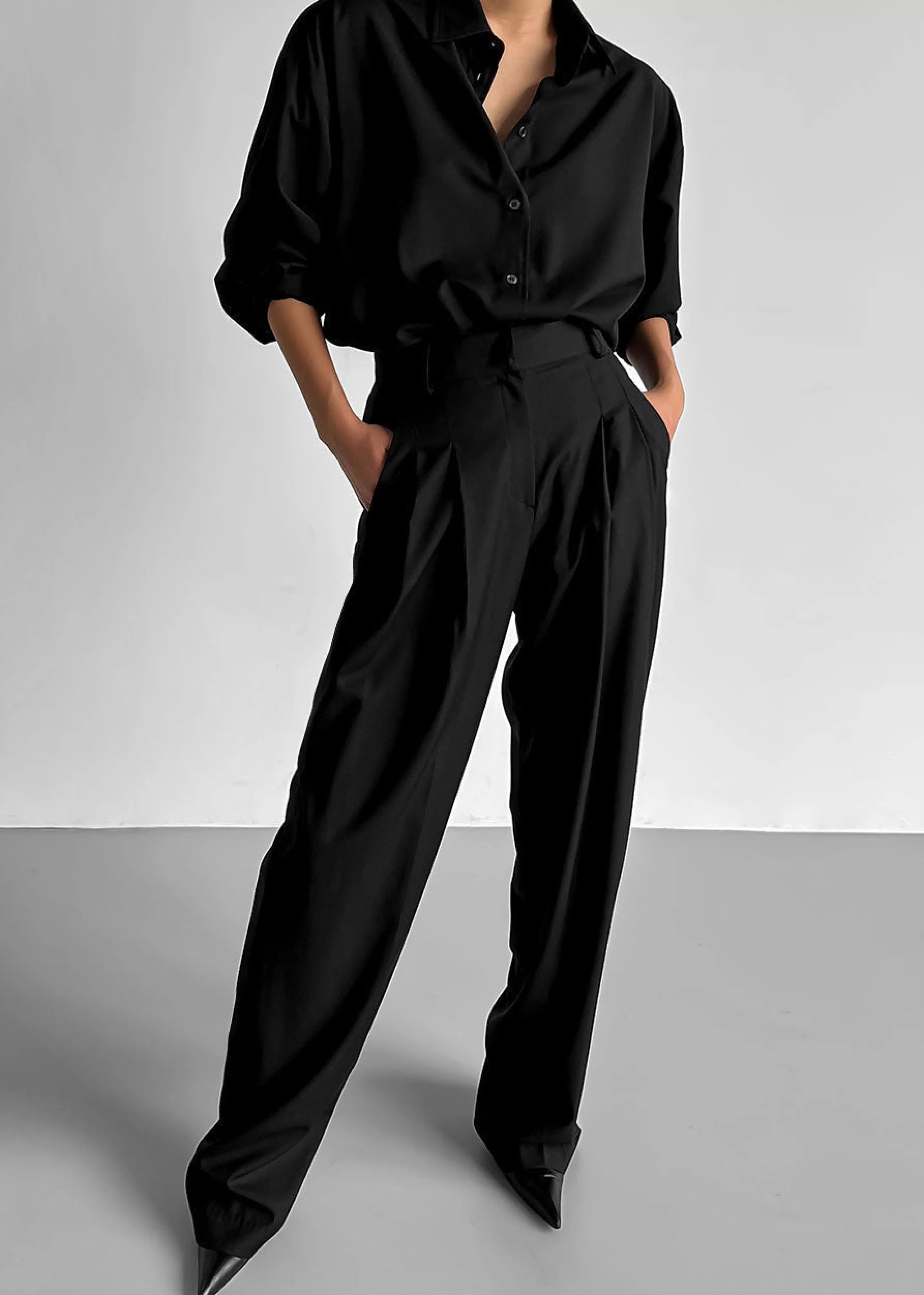 Bottoms | The Frankie Shop Gelso Pleated Trousers Black