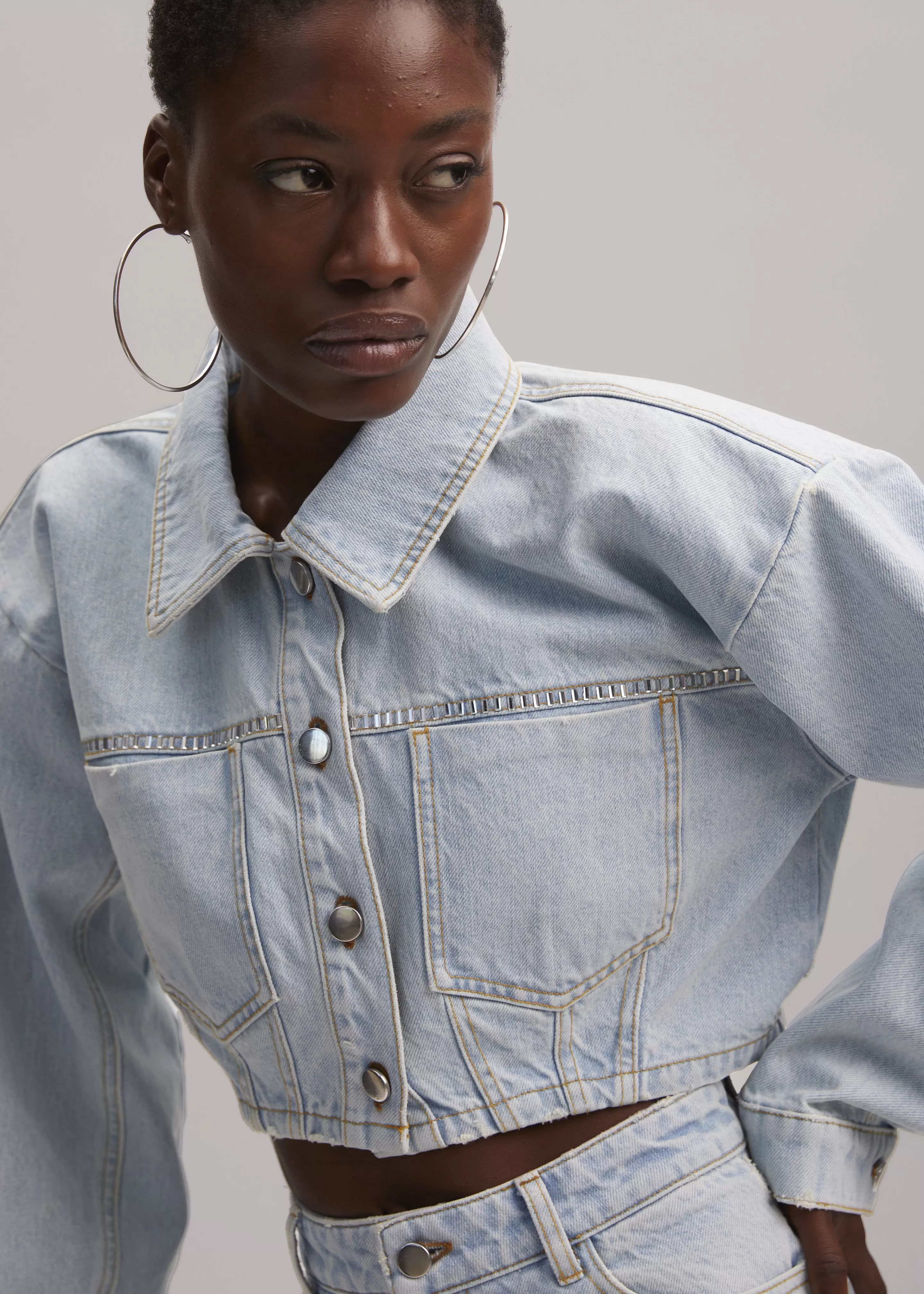 Outerwear | The Frankie Shop Gestuz Caliagz Denim Jacket Light Blue