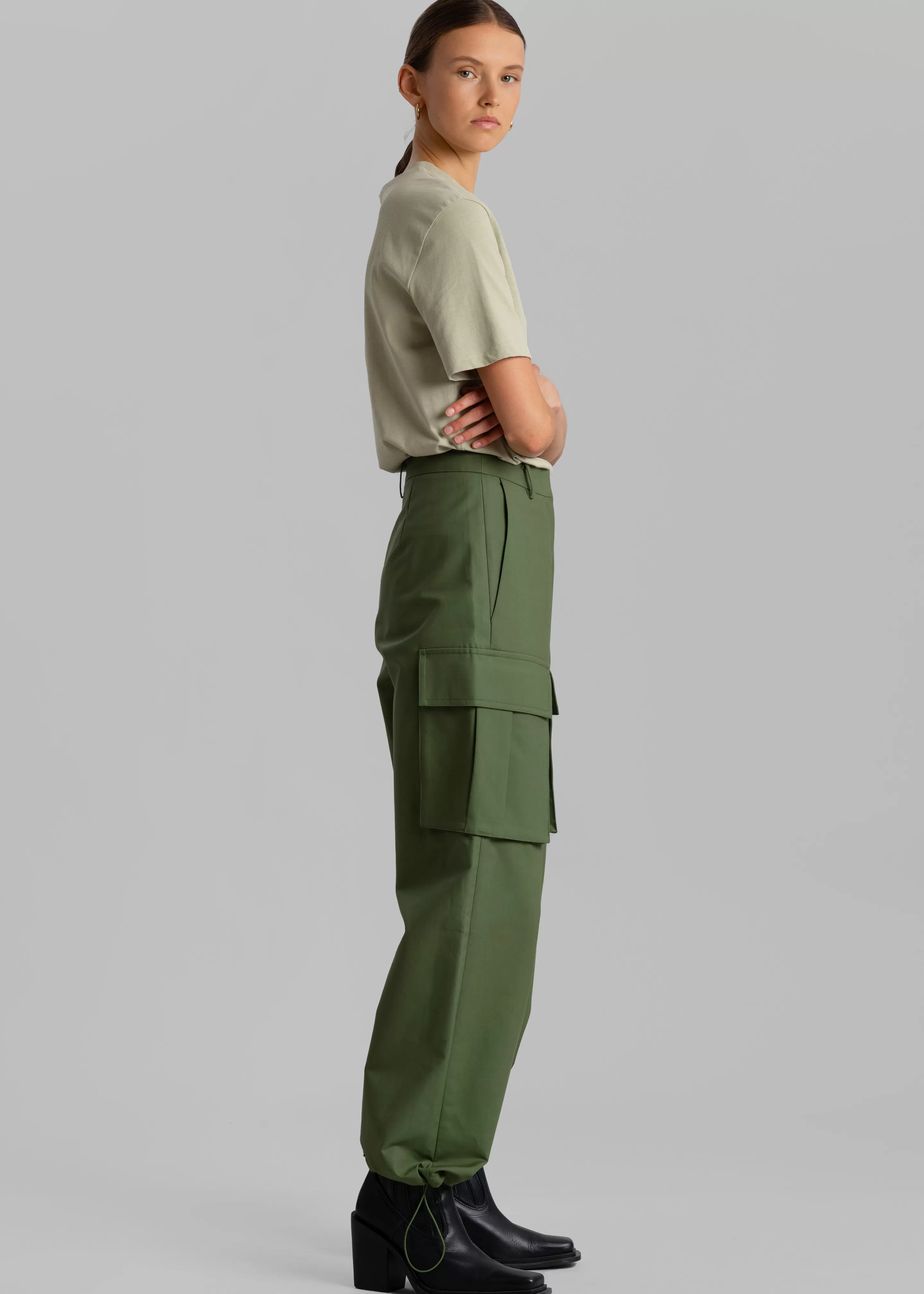 Bottoms | The Frankie Shop Gia Cargo Pants Olive