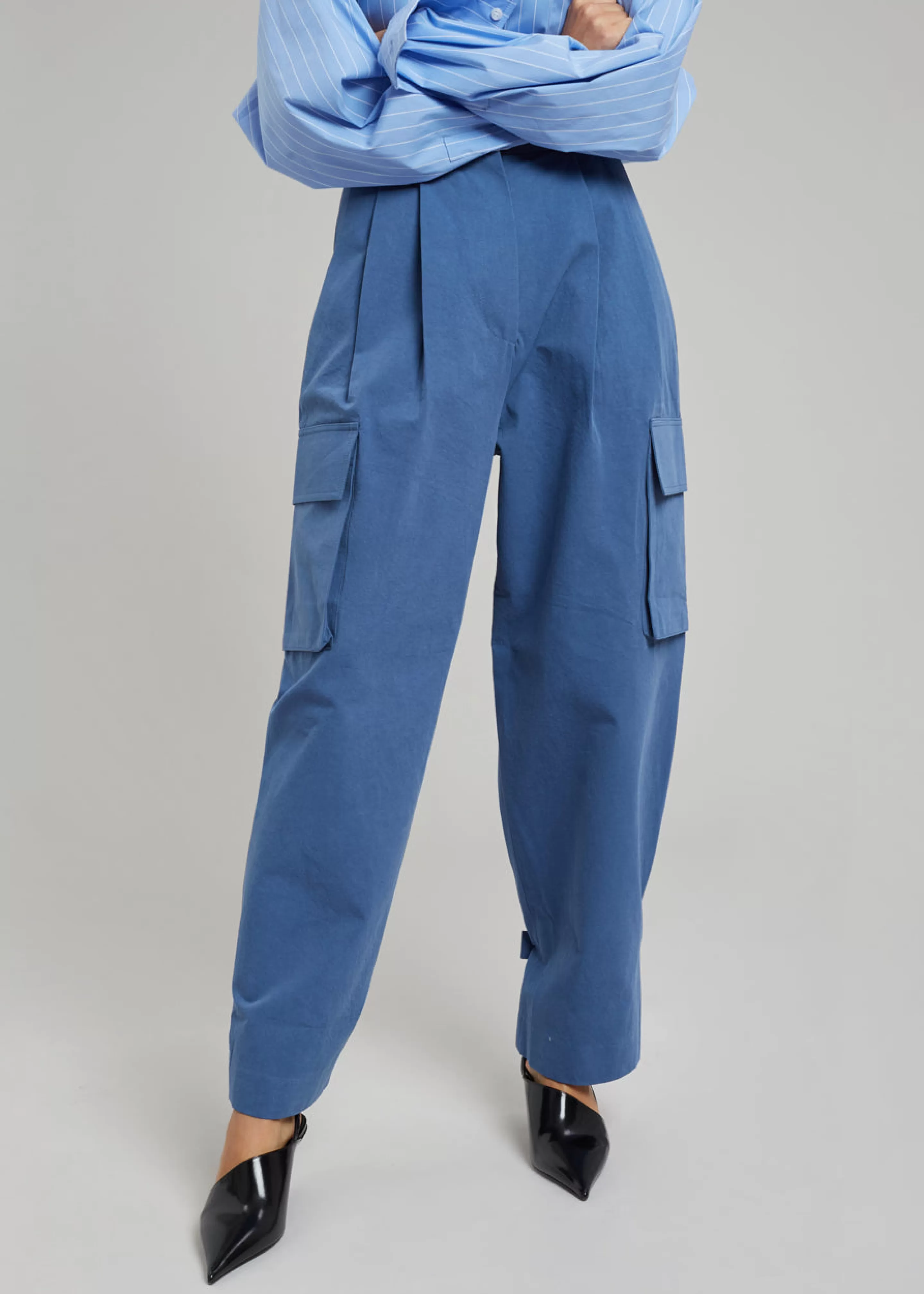 Bottoms | The Frankie Shop Gianna Cargo Pants Medium Wash