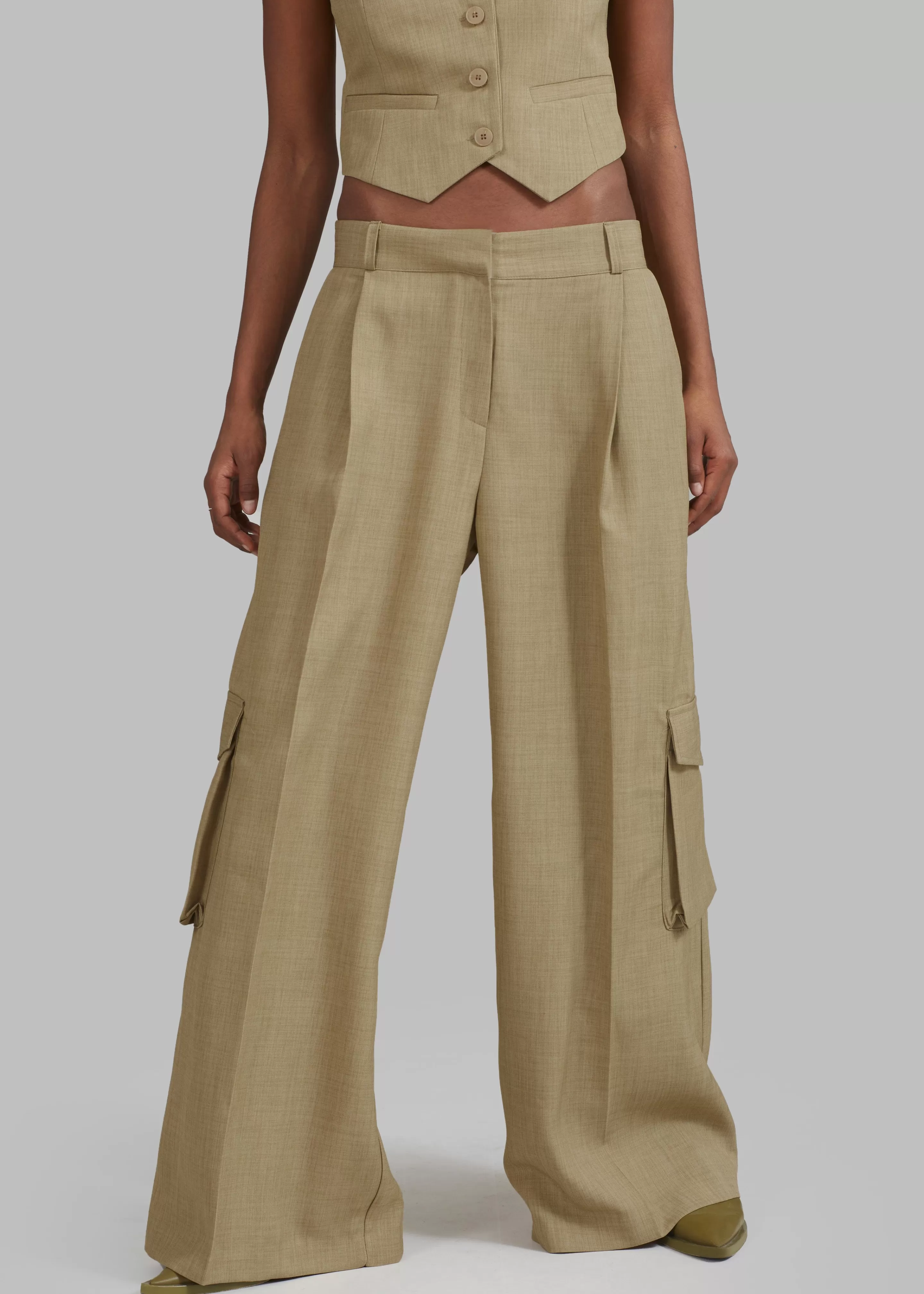 Bottoms | The Frankie Shop Gladys Cargo Pants Khaki