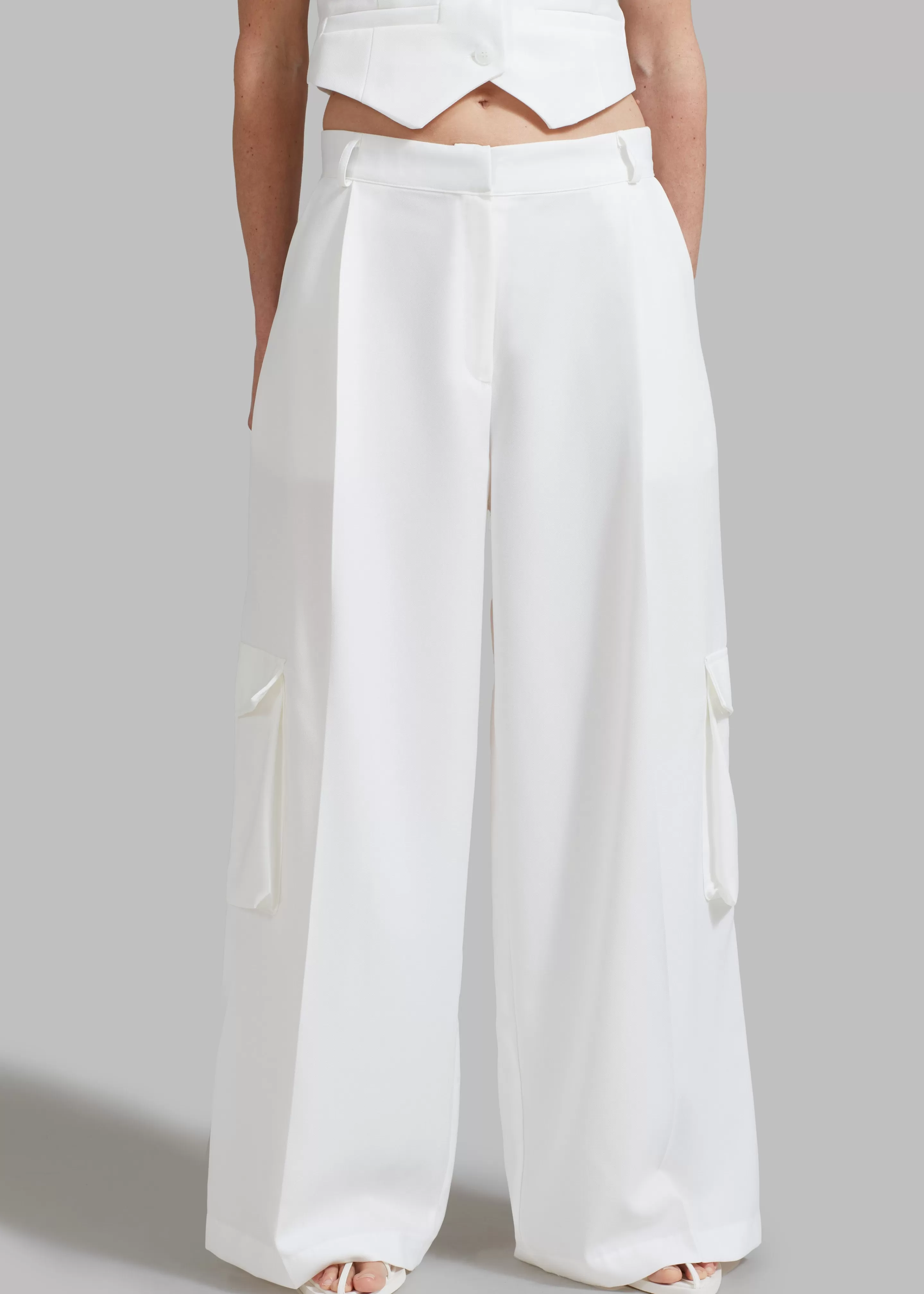 Bottoms | The Frankie Shop Gladys Cargo Pants White