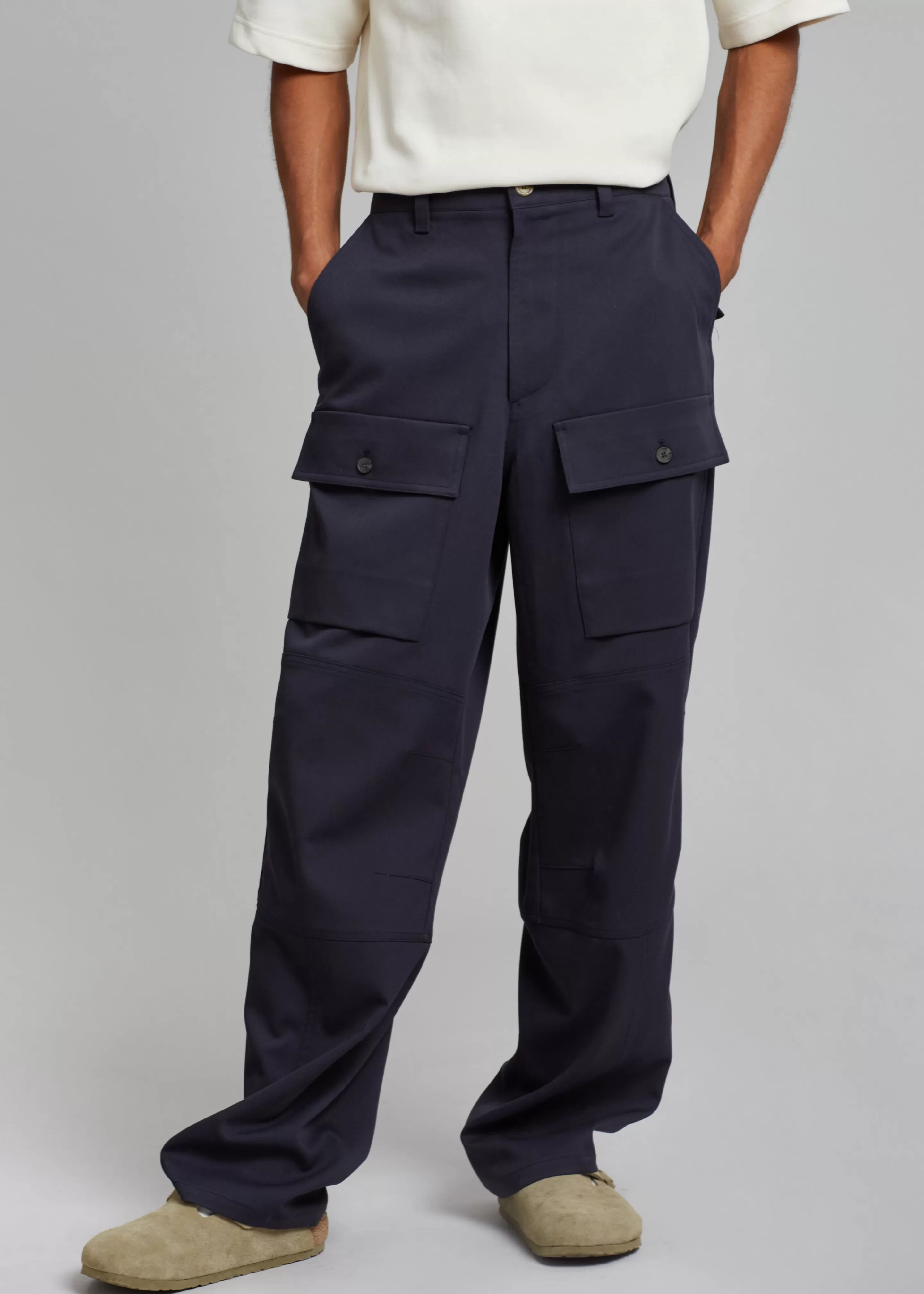 Bottoms | The Frankie Shop Grant Cargo Pants Navy