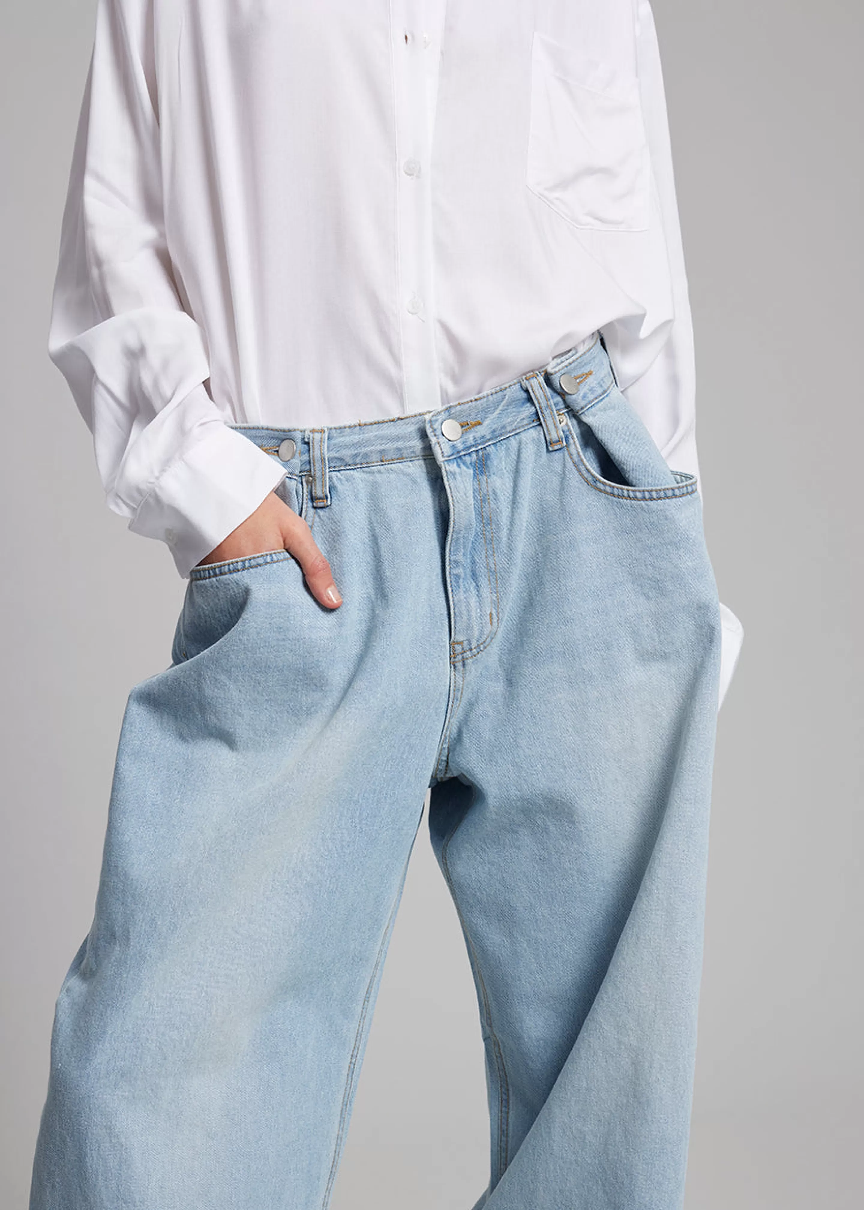 Bottoms | The Frankie Shop Hayla Denim Pants Light Wash