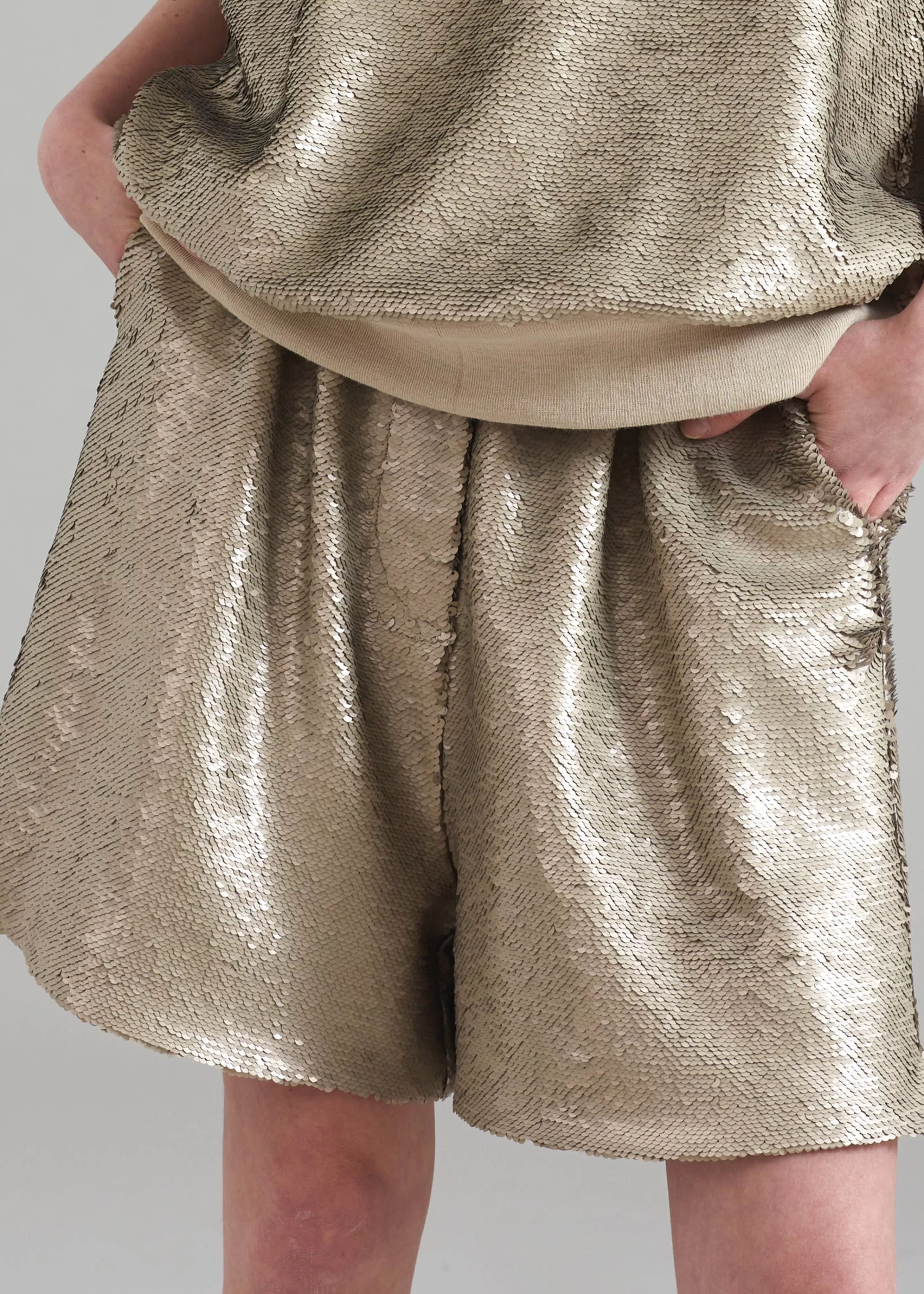 Bottoms | The Frankie Shop Jazz Sequins Boxer Shorts Bronze