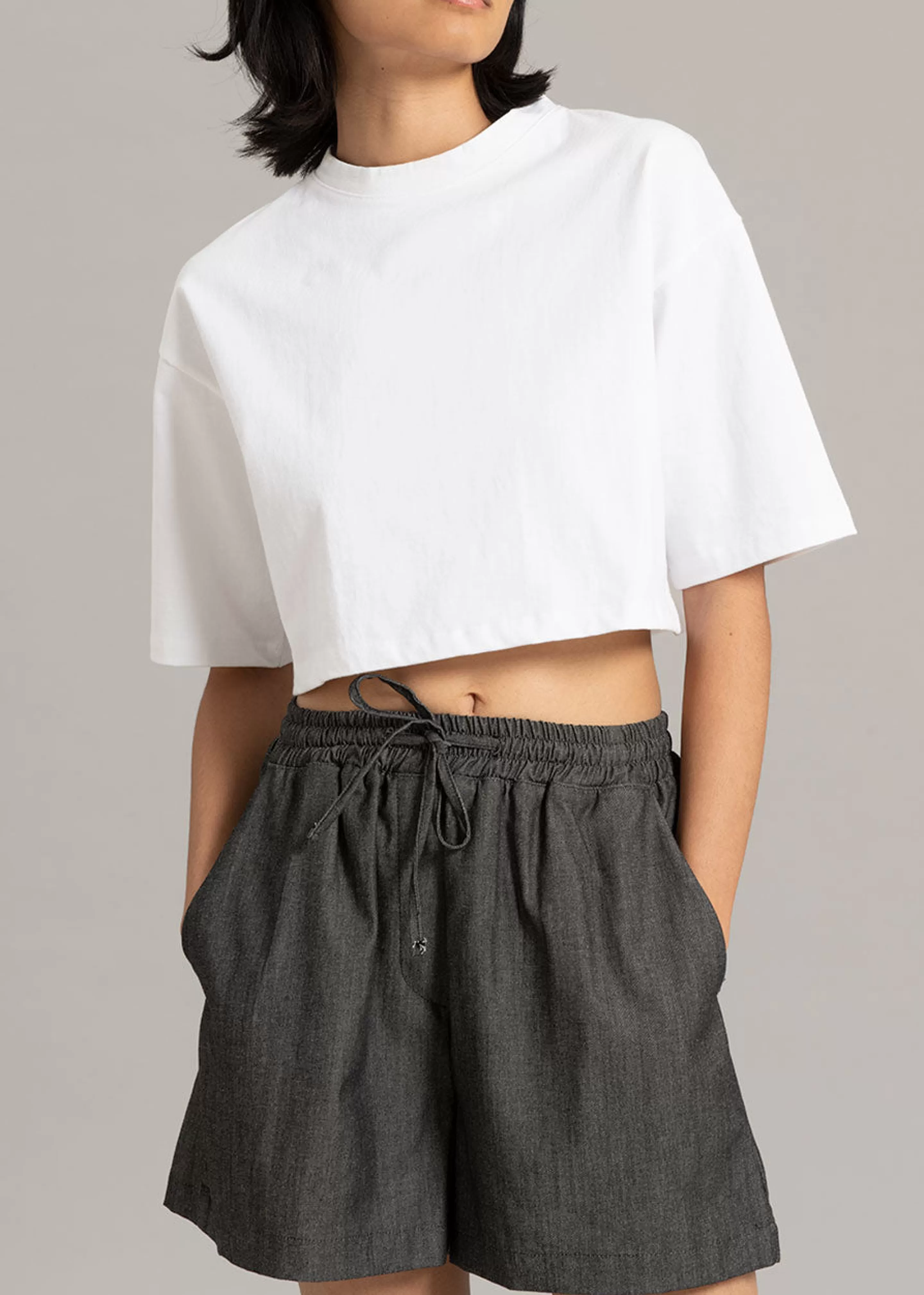 Tops | The Frankie Shop Karina Cropped T-Shirt White